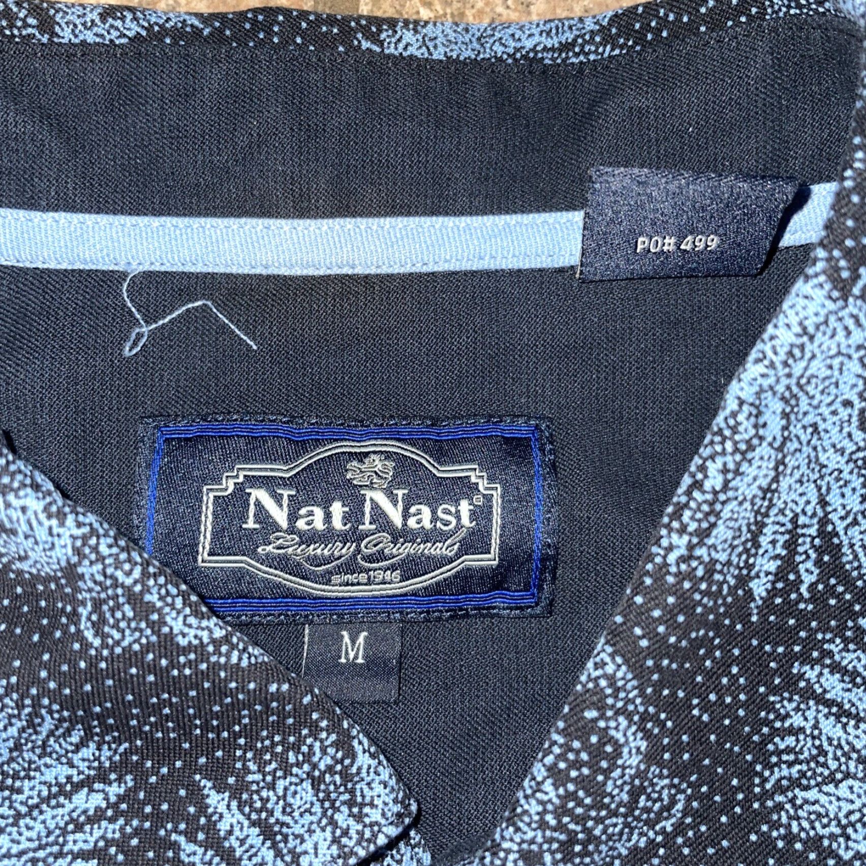 Nat Nast Nat Nast Hawaiian Shirt Blue Silk Blend Mens M Button-Up Short Sleeve Size US M / EU 48-50 / 2 - 3 Thumbnail