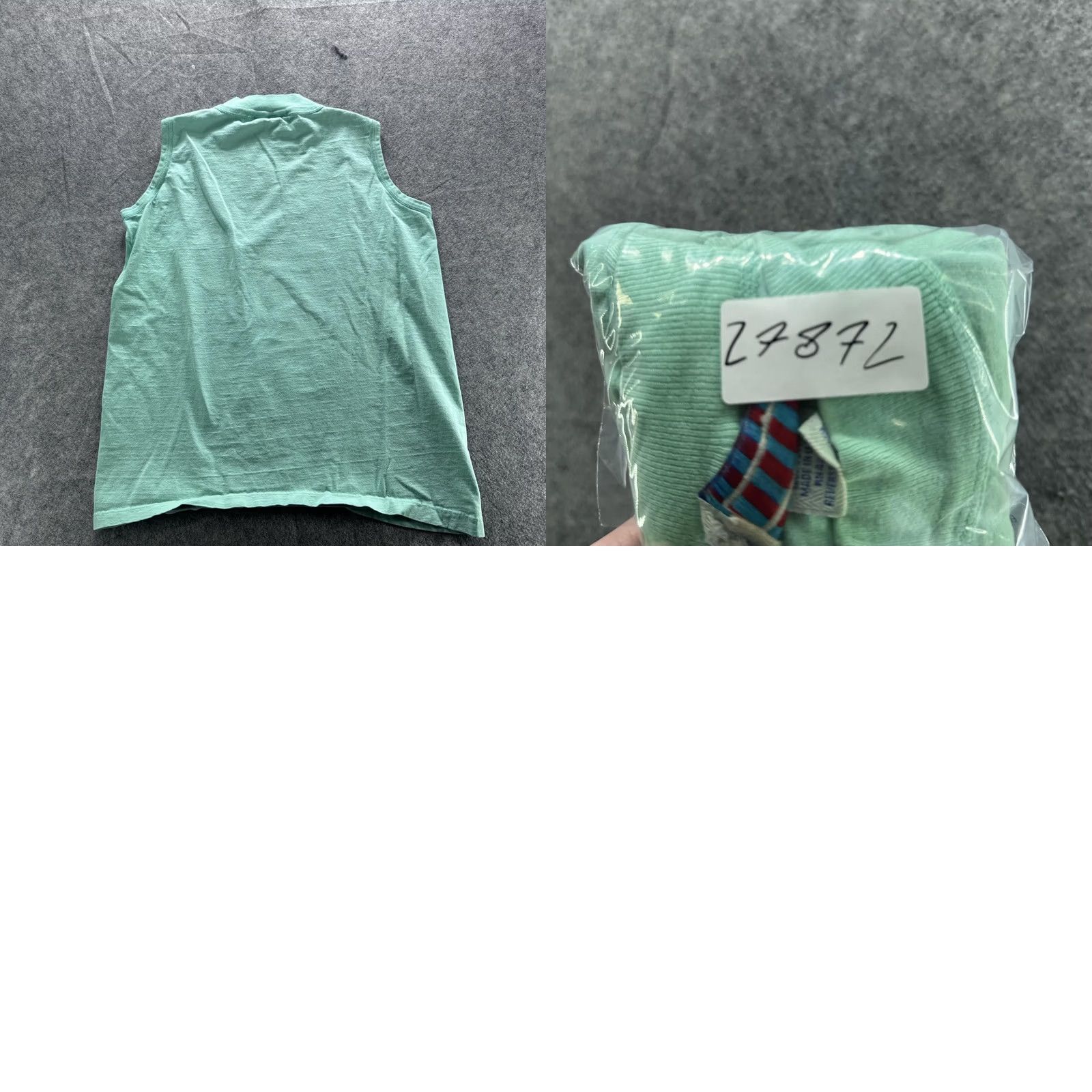 Vintage VINTAGE Mixed Blue Shirt Mens M Green Sleeveless Mock Neck Pocket Tee Cotton Size US M / EU 48-50 / 2 - 8 Thumbnail