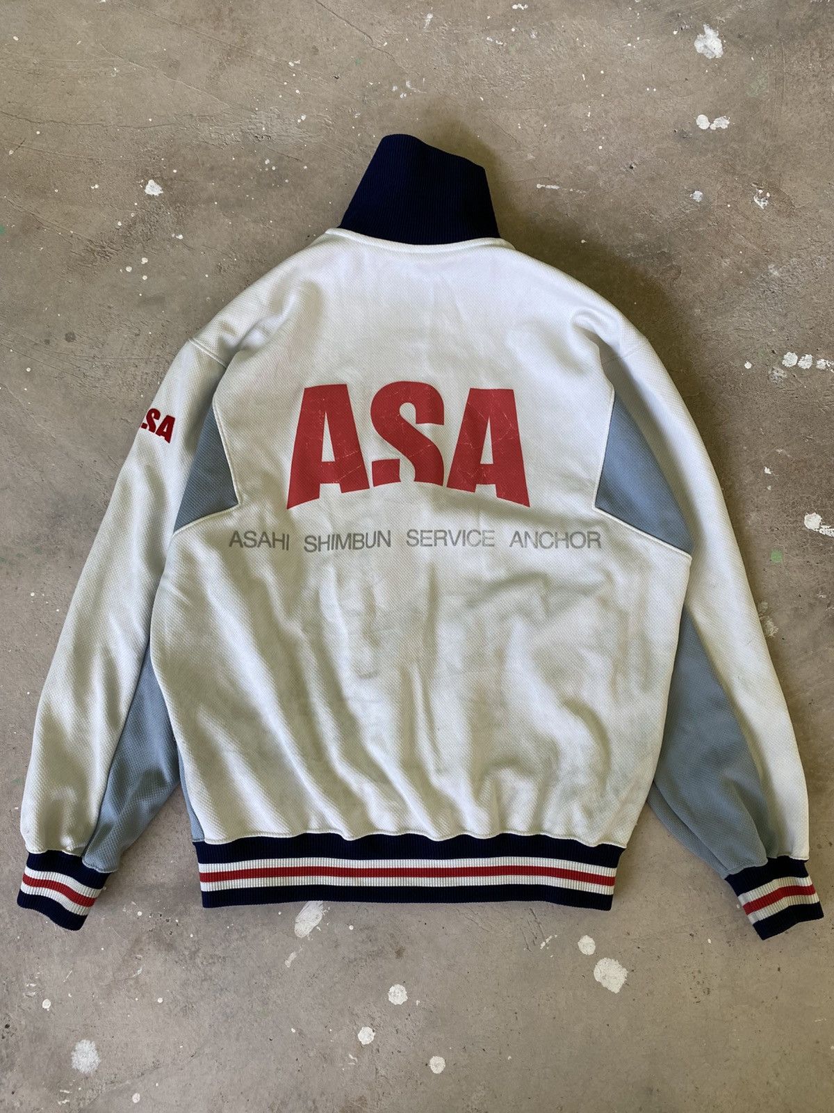 Vintage Vintage ASA Asahi Shimbun Track Jacket Japan Size US M / EU 48-50 / 2 - 1 Thumbnail
