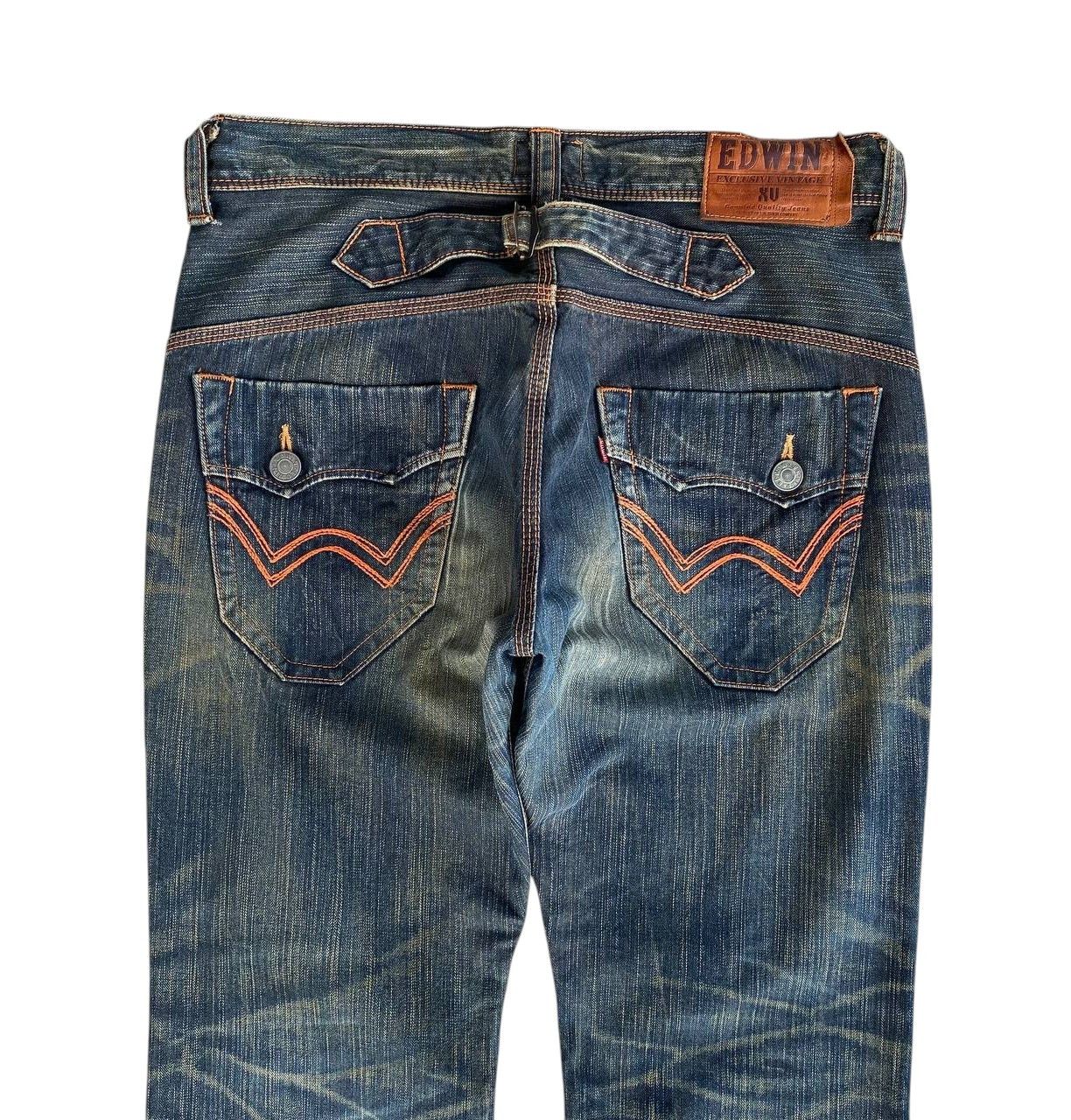 Edwin × Vintage FLARED EDWIN EXCLUSIVE VINTAGE MUDWASH CLAWMARK BUCKLE BACK Size US 34 / EU 50 - 2 Thumbnail