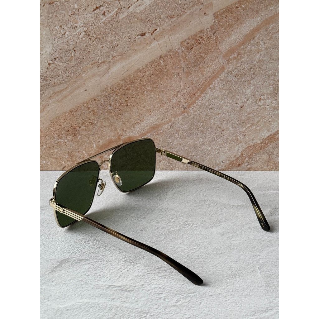 Gucci NEW Gucci GG1289S Gold Metal Aviator Sunglasses $505 Size ONE SIZE - 7 Thumbnail