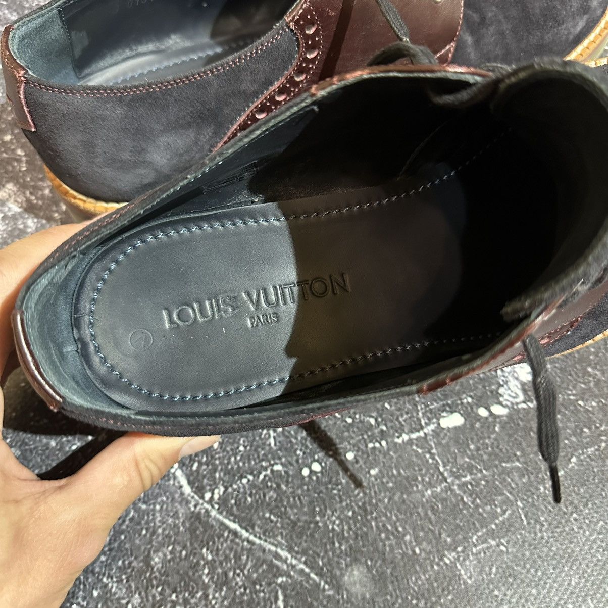 Louis Vuitton LOUIS VUITTON - Men’s Suede/Leather Derby Shoes Size 8 Size US 8 / EU 41 - 19 Thumbnail