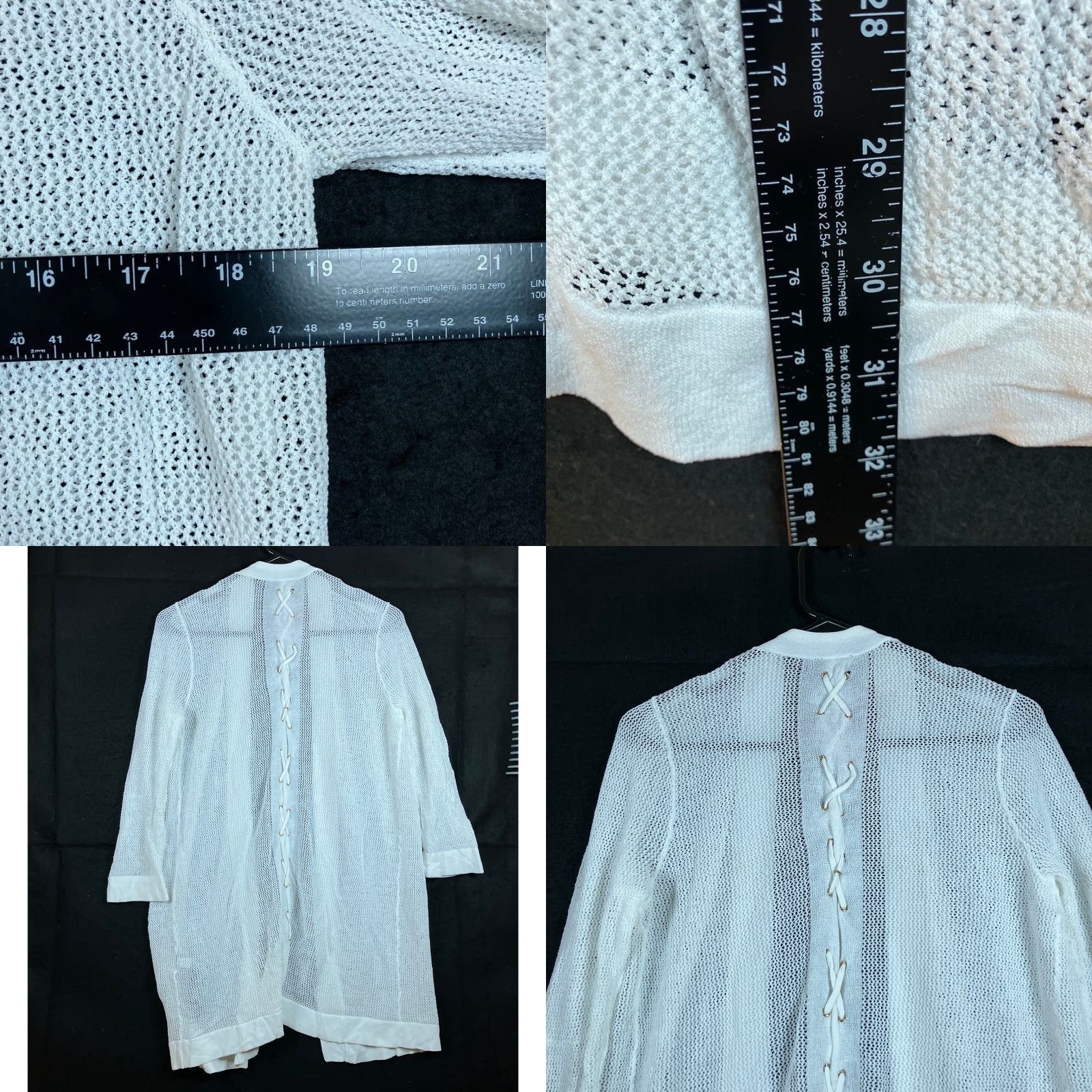 Vintage Chico's Travelers Womens Cardigan White Open Front 3/4 Sleeve Sheer M Cardigan Women Open Front Sheer 3/4 Sleeve White M Size M / US 6-8 / IT 42-44 - 8 Thumbnail