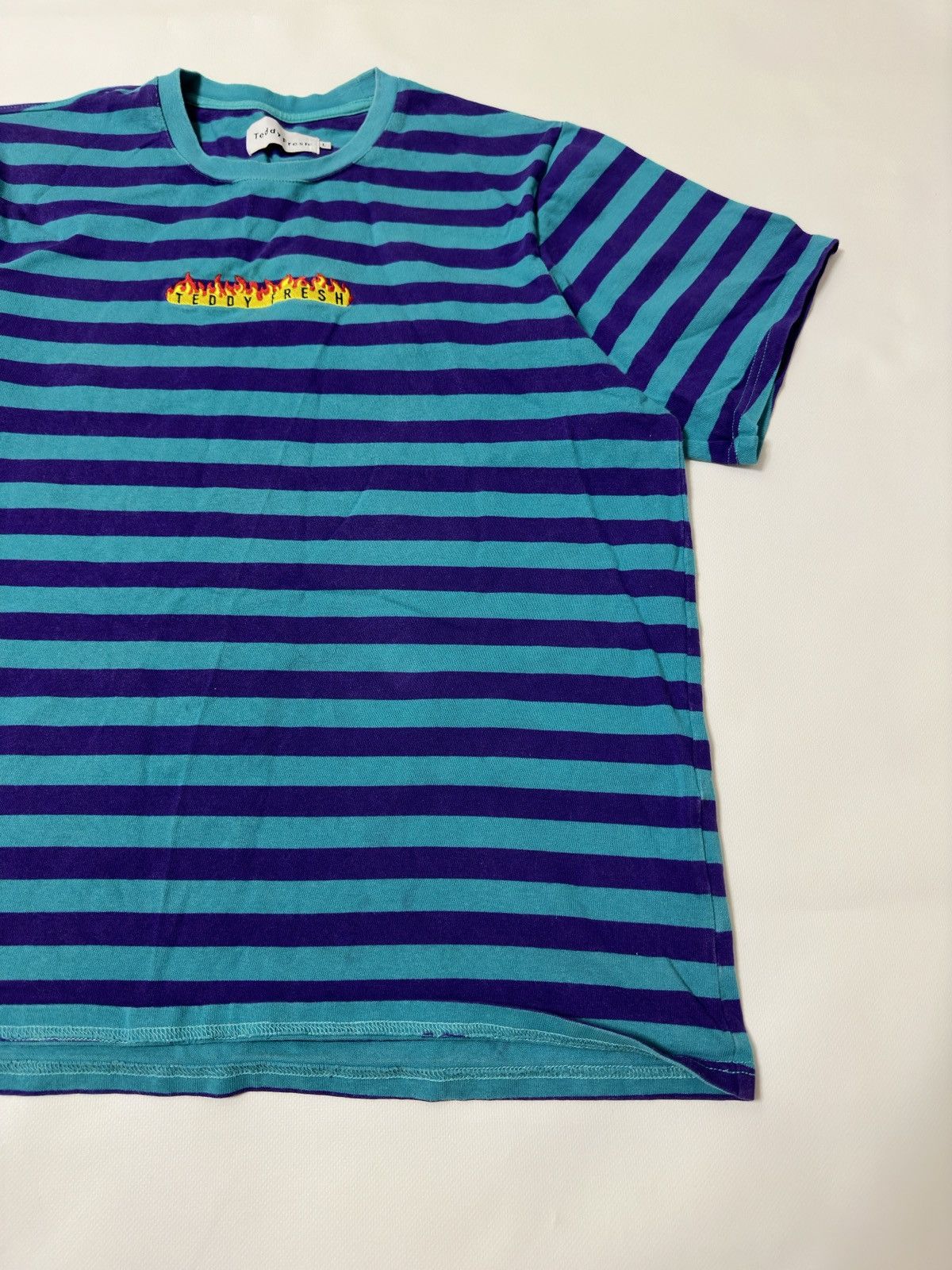 Other Teddy Fresh Striped Shirt Flames Embroidered Logo Size US L / EU 52-54 / 3 - 4 Thumbnail
