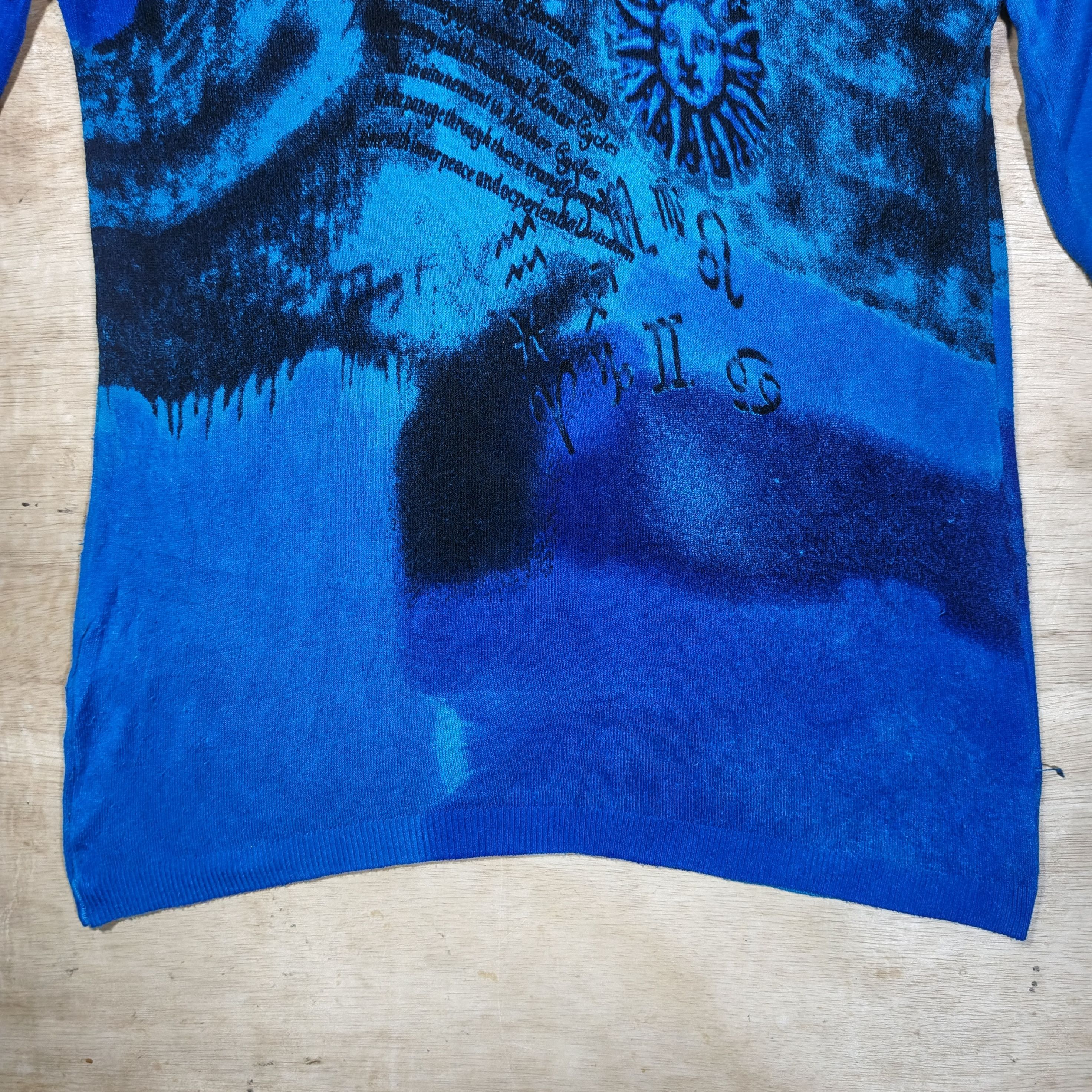 Other 2000's ST.Christopher Graphic Zodiac Sun&Moon Print Knit Top Size US L / EU 52-54 / 3 - 8 Thumbnail