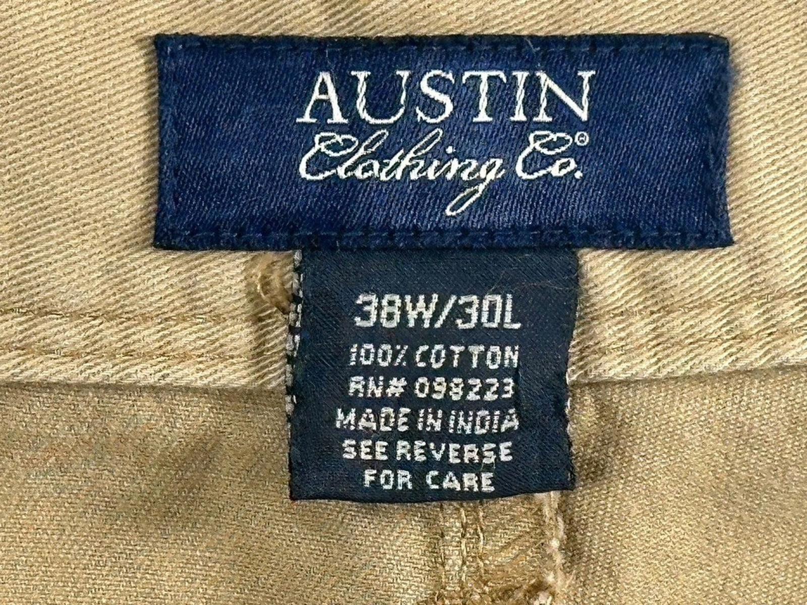 Designer Austin Clothing Co Men's 38/30 Brown Straight Leg Chinos Size US 38 / EU 54 - 6 Thumbnail