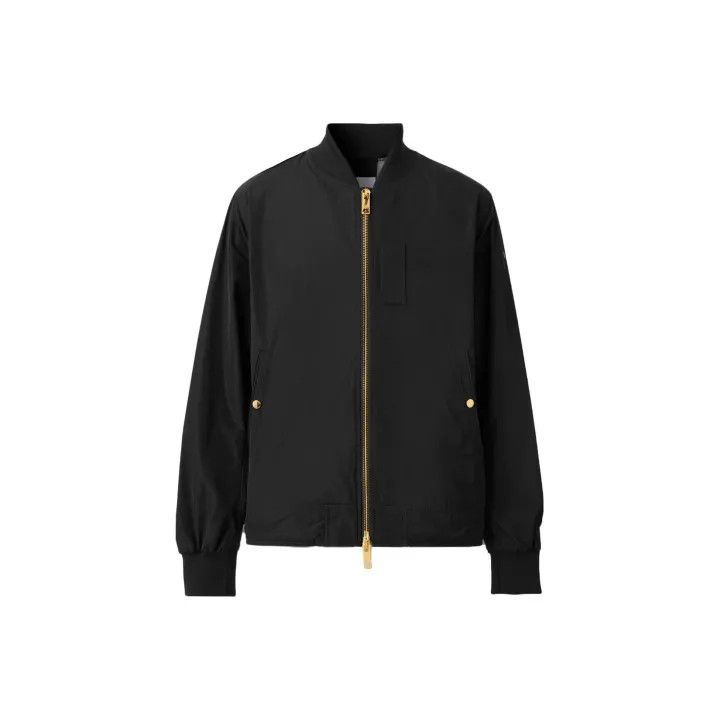 Burberry Black Zip Long Sleeve Pilot Jacket