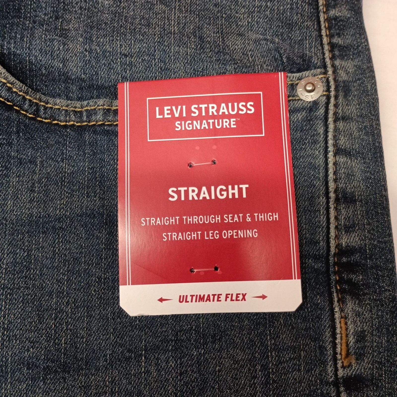 Levi's Signature Levi Straight Jeans Men's 36x30 Blue Ultimate Flex Size US 36 / EU 52 - 5 Thumbnail