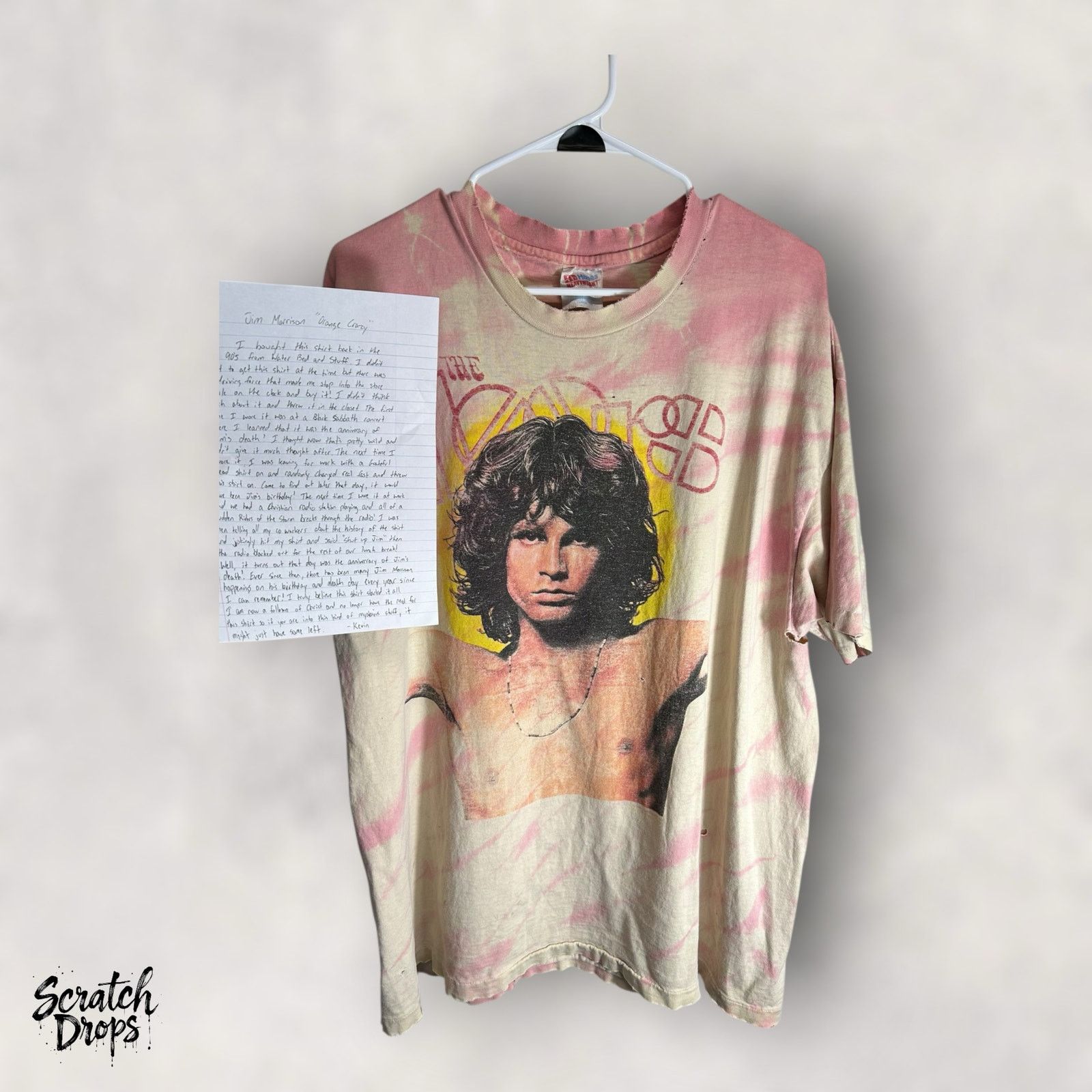 Hanes VTG 90s The Doors Jim Morrison Tie Dye T-Shirt XL USA Size US XL / EU 56 / 4 - 1 Thumbnail