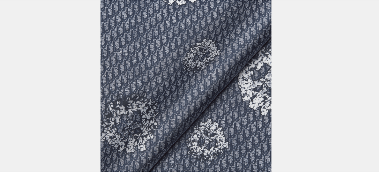 DENIM TEARS × Dior o1w1db10624 Size: OS / Bandana in Navy Blue & Light Gray Size ONE SIZE - 2 Thumbnail