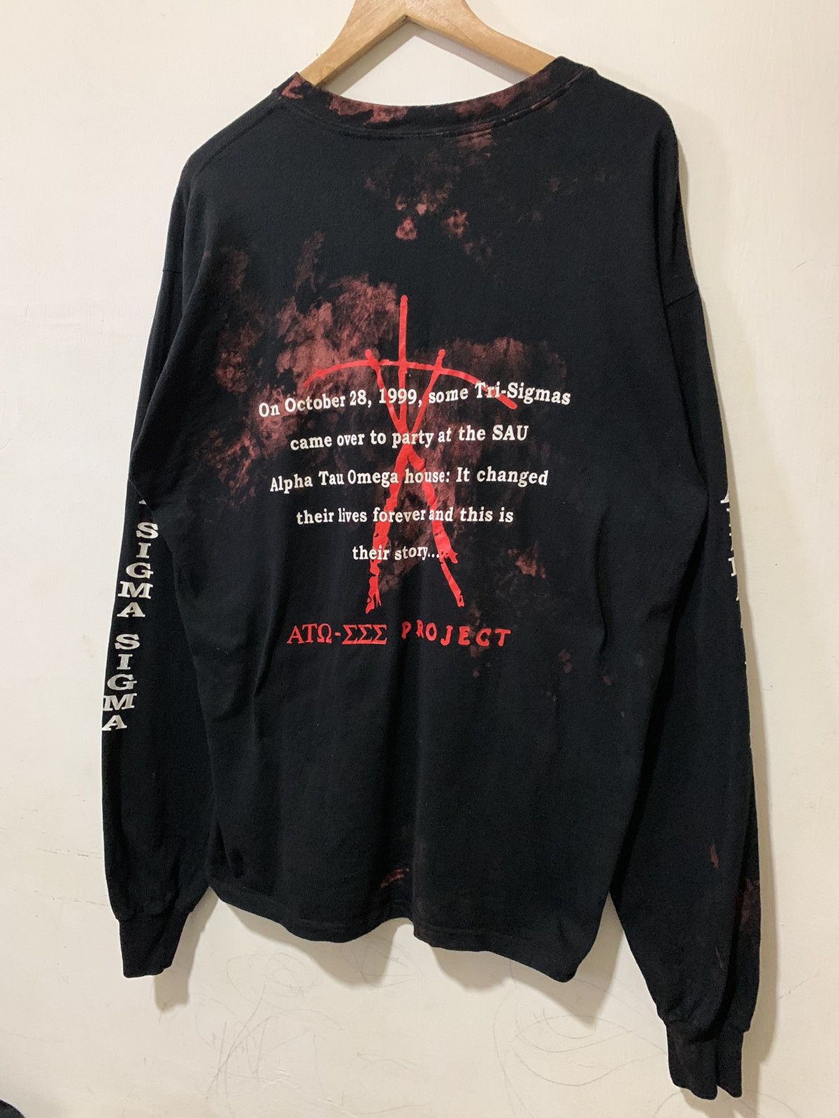 Fruit Of The Loom Vintage Alpha Tau Omega X Sigma Long Sleeve Tee Size US XL / EU 56 / 4 - 4 Thumbnail