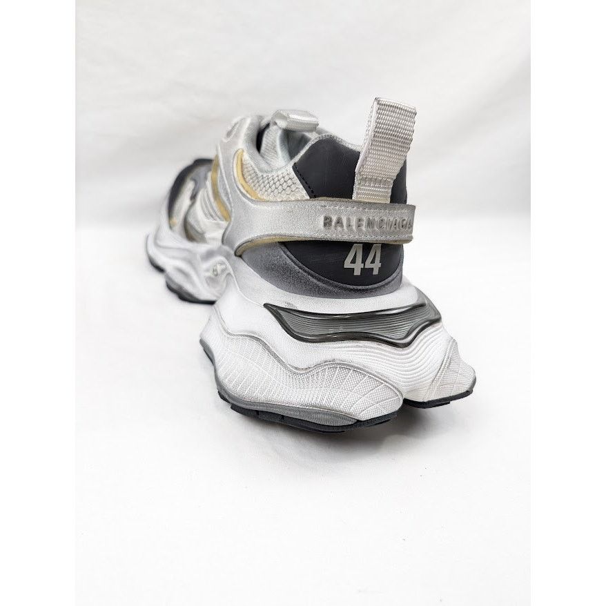 Balenciaga o1rshd1 Q:2 / Suede Mesh Cargo Sneakers in White/Grey Size US 11 / EU 44 - 12 Thumbnail