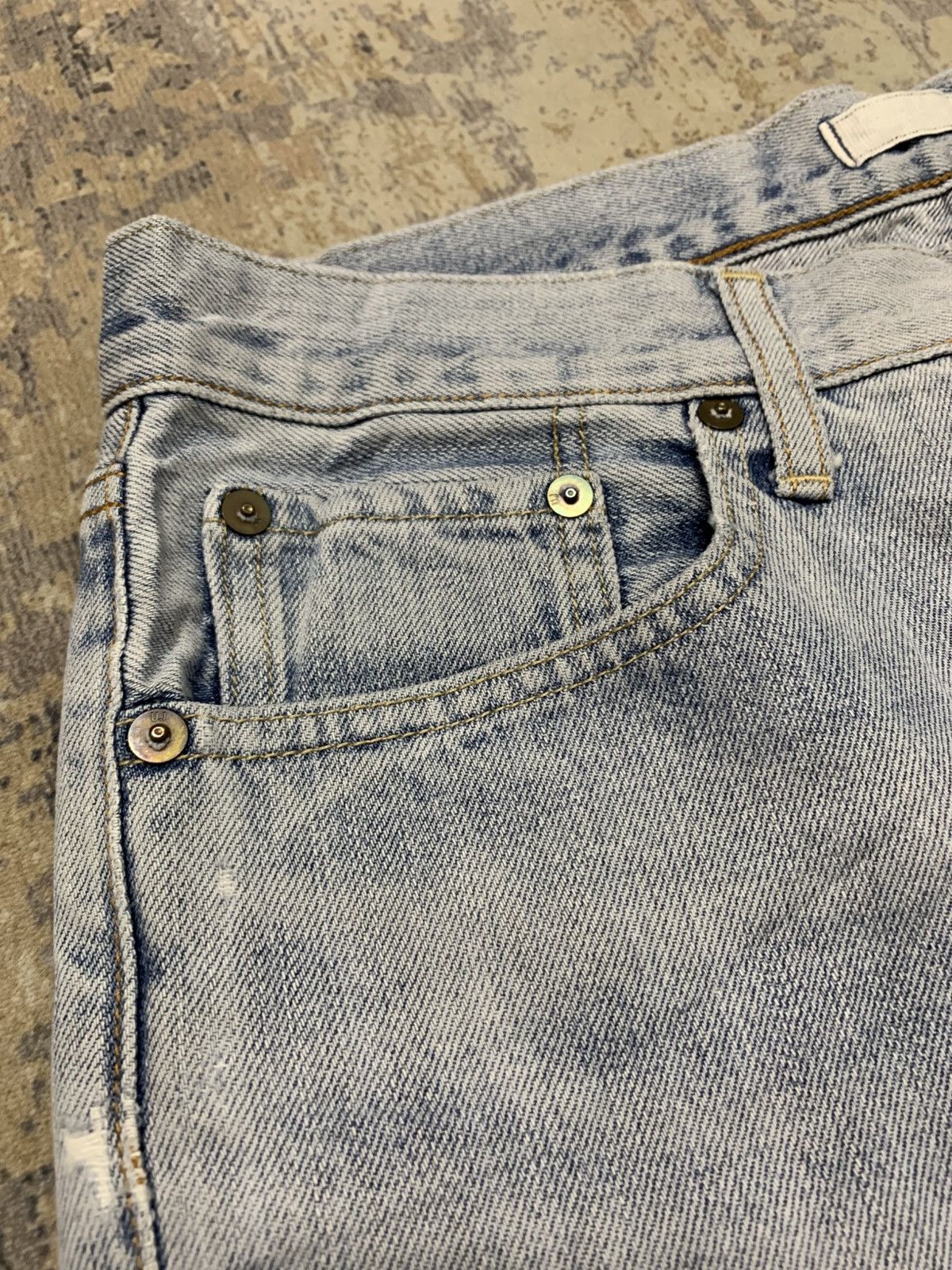 Japanese Brand Japanese Brand Uniqlo Blue Wash Distressed Jeans Size US 33 - 5 Thumbnail