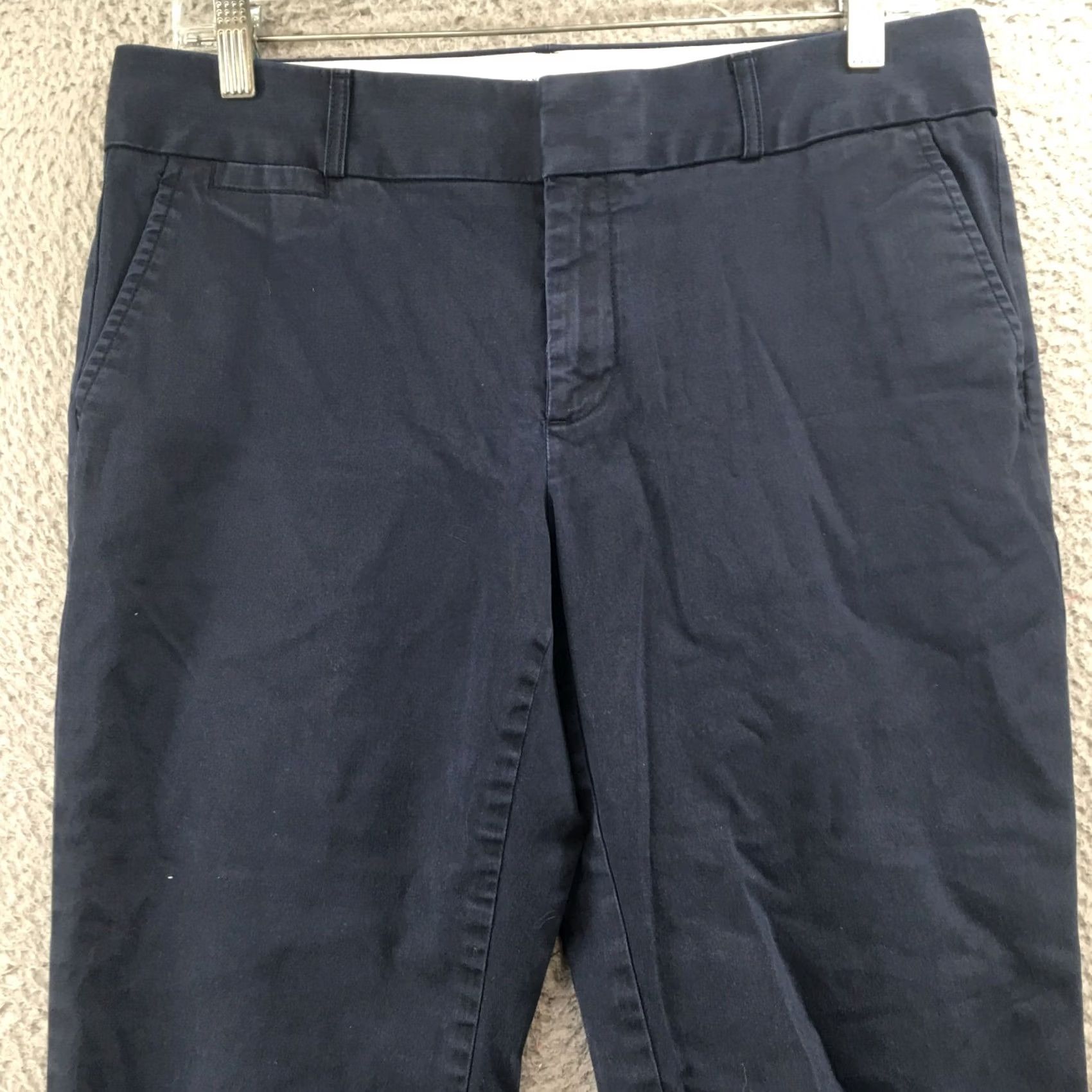 Banana Republic Banana Republic Chino Pants Womens Petite 8 Blue Mid Rise Stretch Size 30" / US 8 / IT 44 - 2 Thumbnail