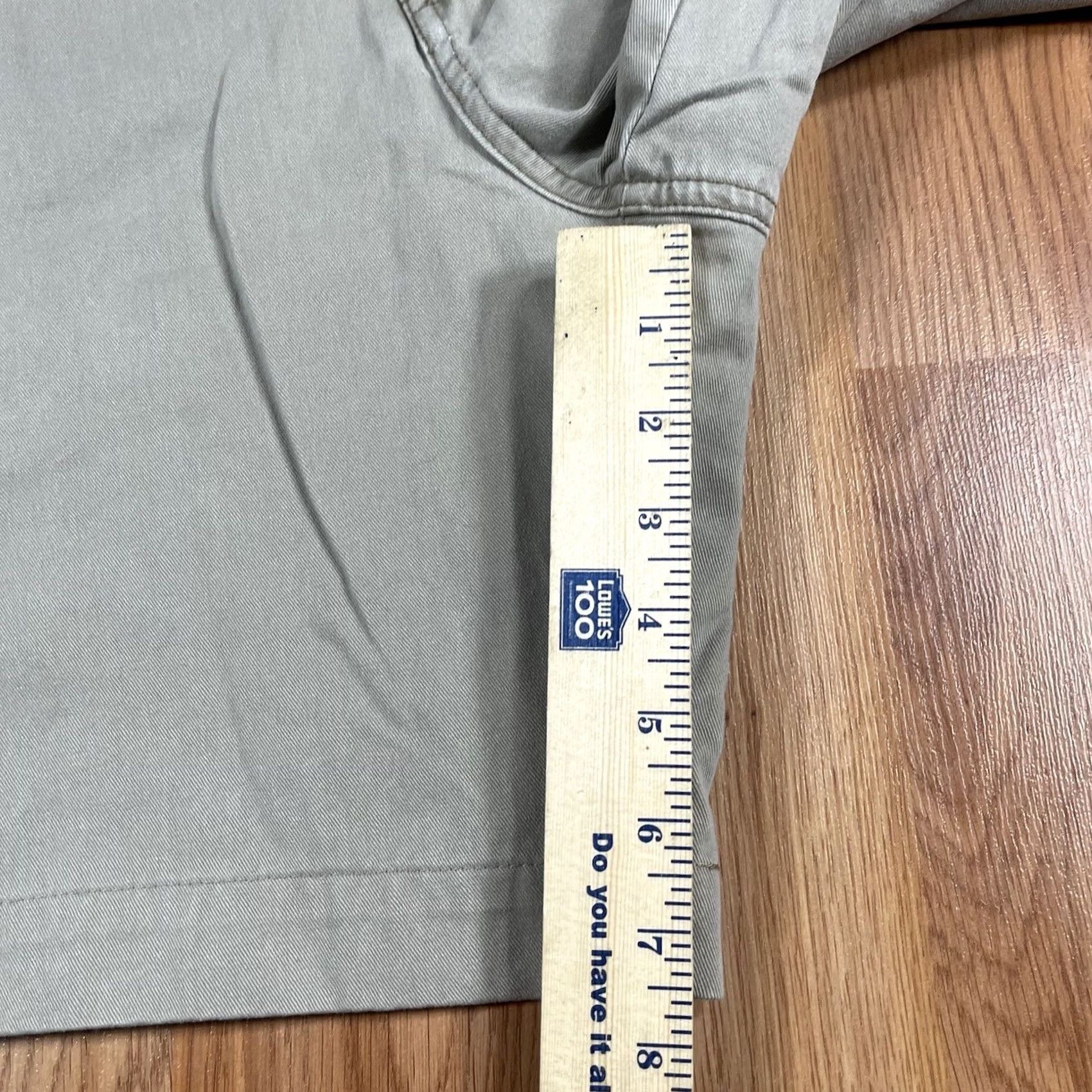 Vintage Aeropostale Shorts Mens 34/32 Khaki Chino Slack Beige 100% Cotton FlatFront Size US 34 / EU 50 - 6 Thumbnail