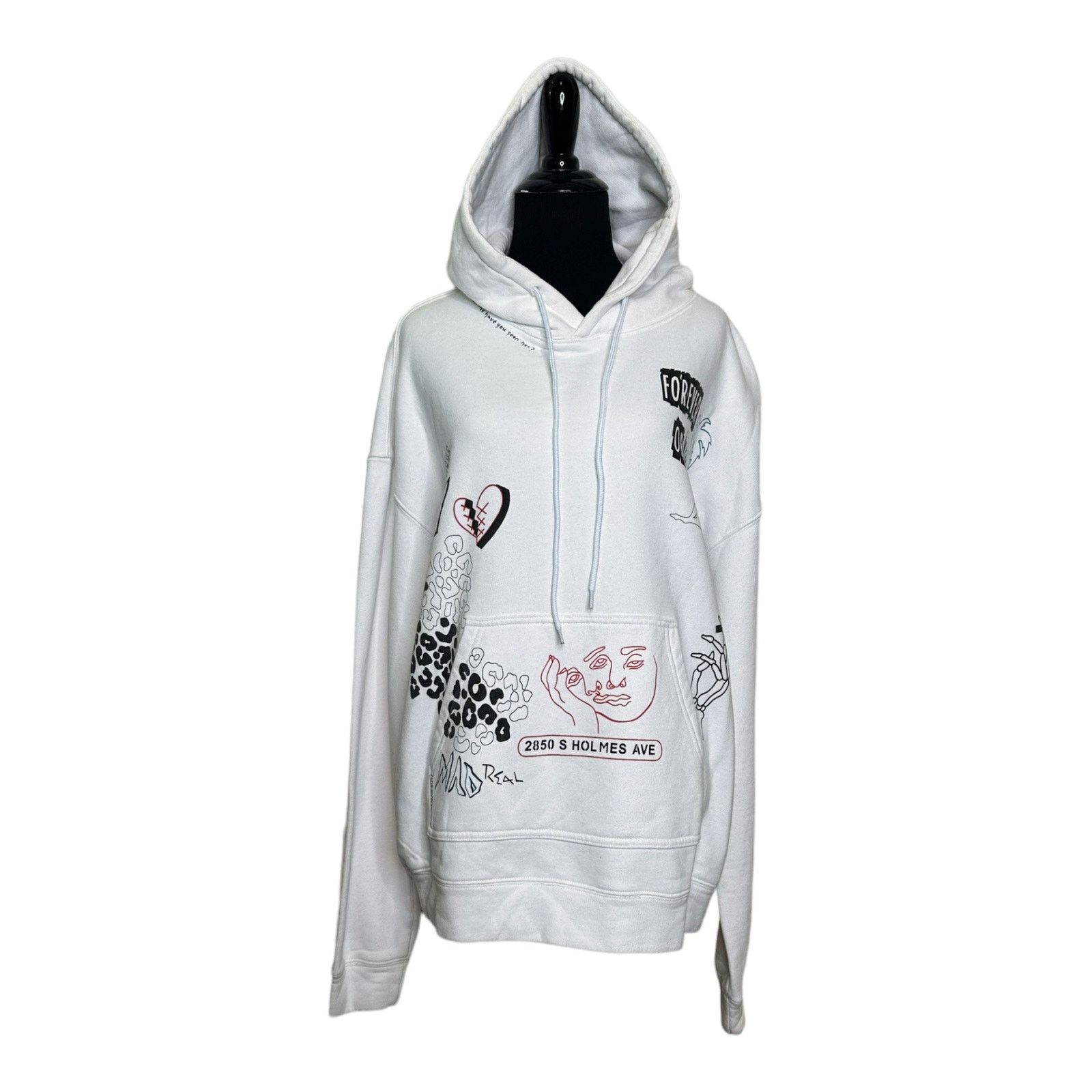 Lifted Anchors Lifted Anchors men white graphic hoodie sweatshirt size L Size US L / EU 52-54 / 3 - 1 Thumbnail