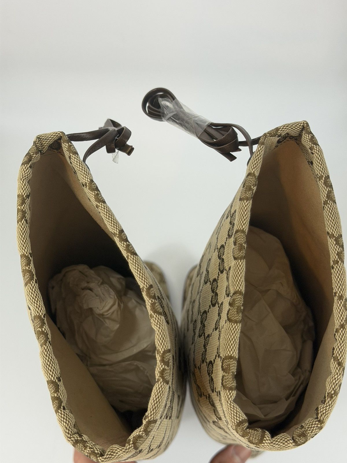 Gucci Gucci Lisa Original GG Canvas Mid-Heel Boots - Size EU 37 Size US 7 / IT 37 - 7 Thumbnail