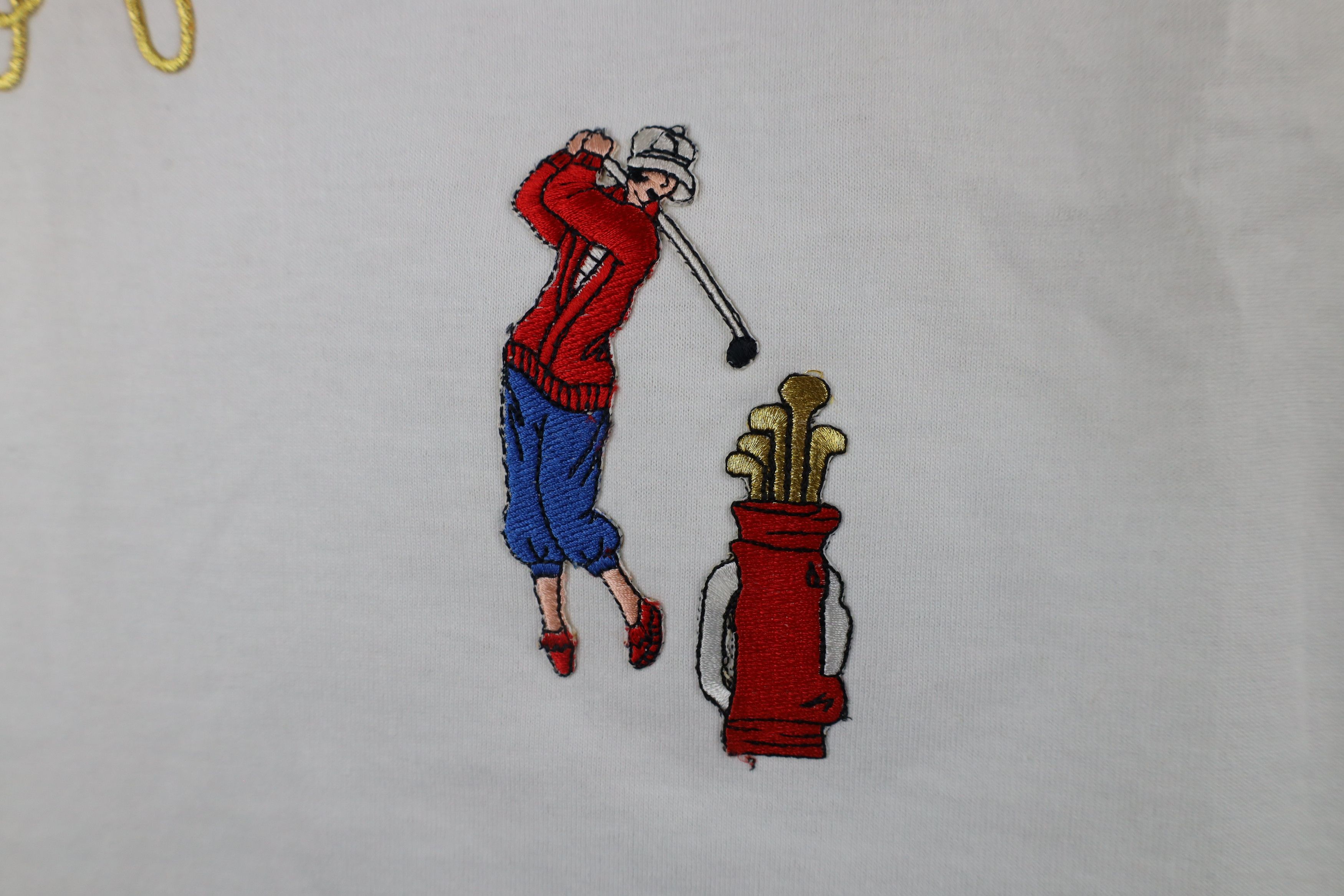 Vintage Vintage 90s Streetwear Golf Short Sleeve T-Shirt White Size M / US 6-8 / IT 42-44 - 5 Thumbnail