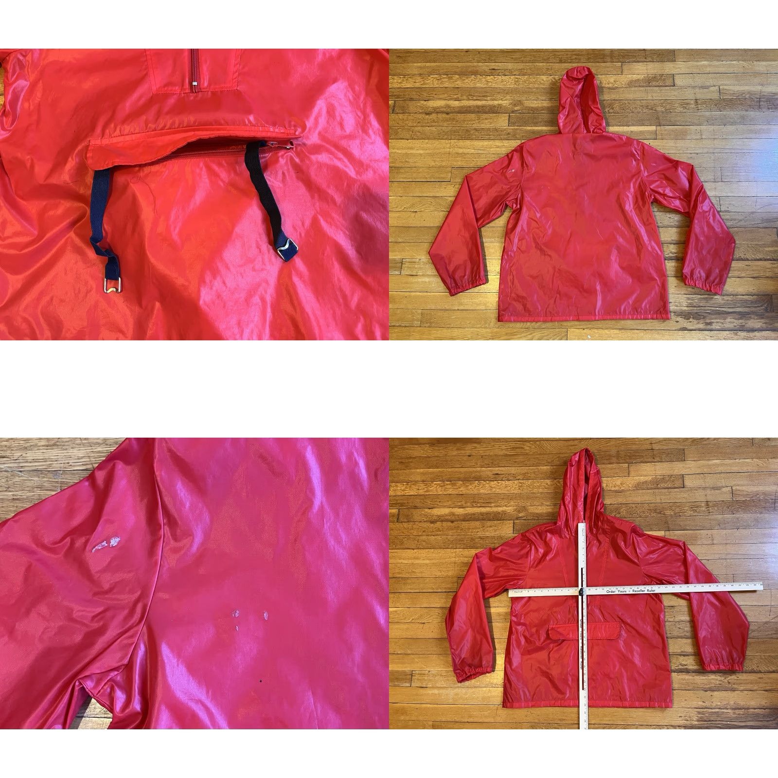Lacoste VINTAGE Lacoste Rain Windbreaker Poncho Jacket Red Mens Large N/A Size US L / EU 52-54 / 3 - 8 Thumbnail