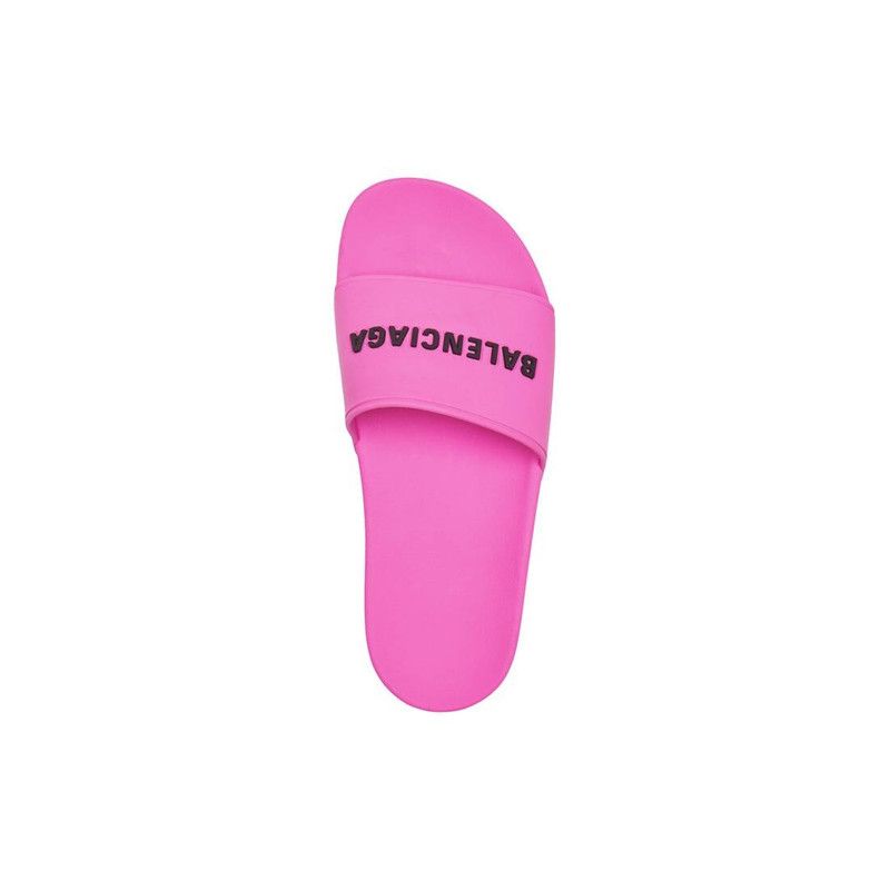 Balenciaga o1srvl11e0426 Pool Slide Sandals in Neon Pink Size US 9 / IT 39 - 6 Thumbnail