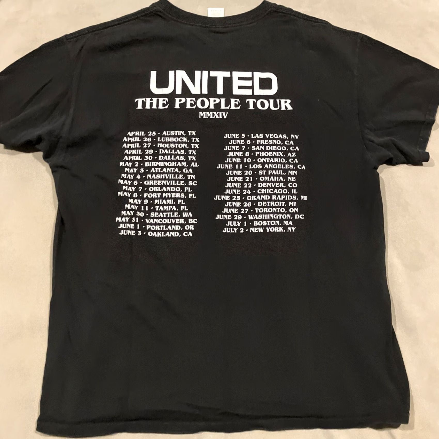 Gildan RARE I GOT ROWDY WITH UNITED United The People Tour 2014 T Shirt L Black Mens Large Gildan Regular L Size US L / EU 52-54 / 3 - 4 Thumbnail