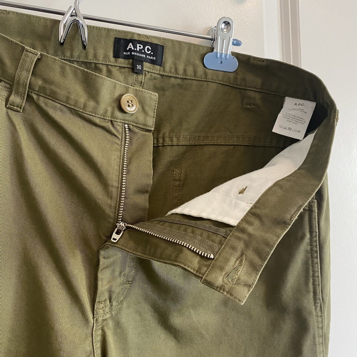 A.P.C. A.P.C. Kingsten Straight Leg Pants (Khaki) Size US 30 / EU 46 - 6 Thumbnail