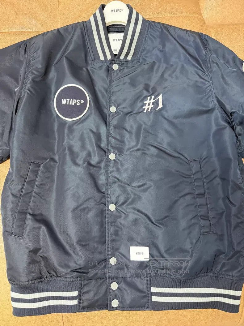 Wtaps Wtaps Embroidered Quilted Baseball Jacket - Navy Blue Size US M / EU 48-50 / 2 - 1 Thumbnail