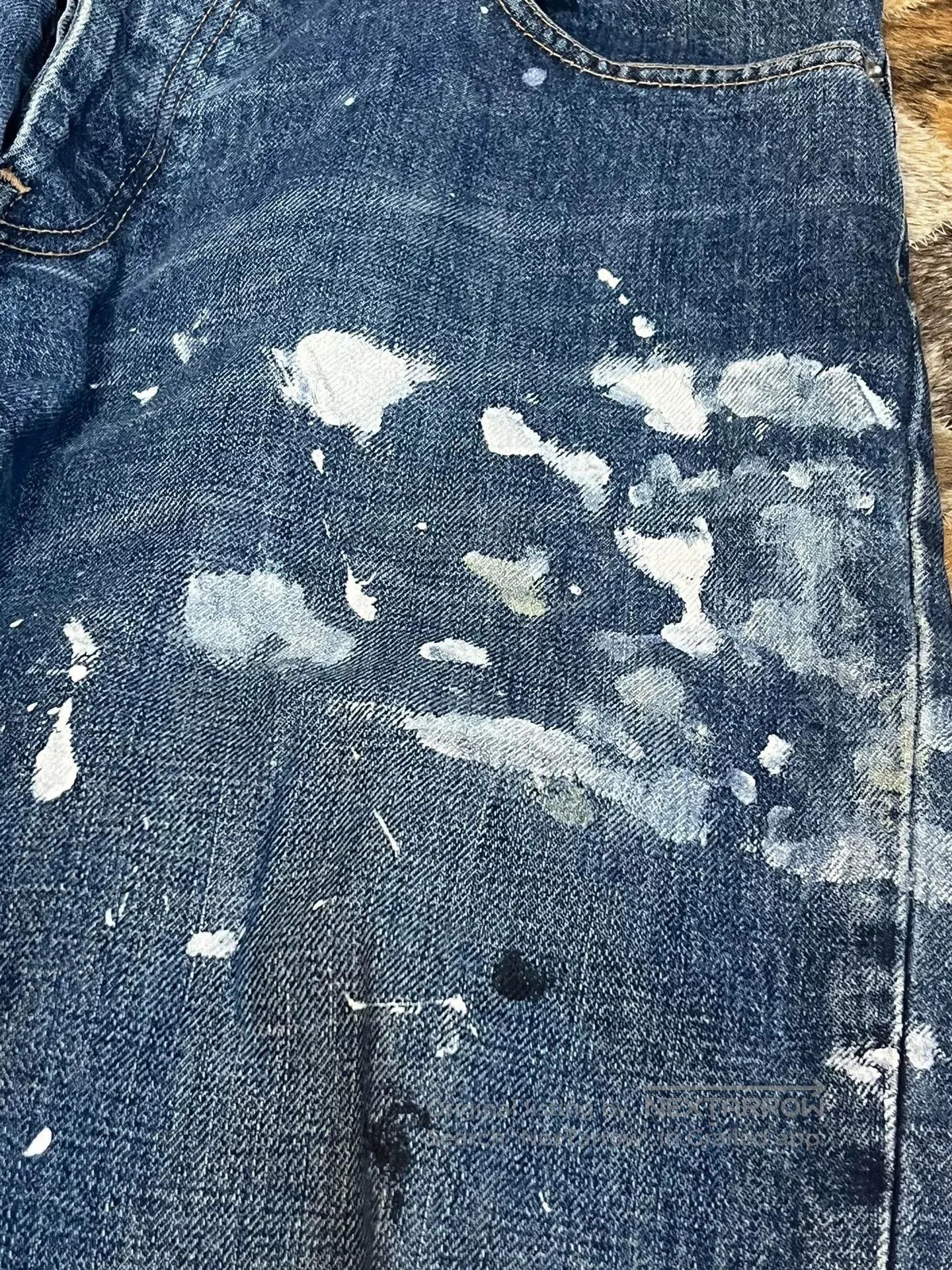 Helmut Lang helmut lang splattered denim jeans classic cut. Size US 34 / EU 50 - 3 Thumbnail