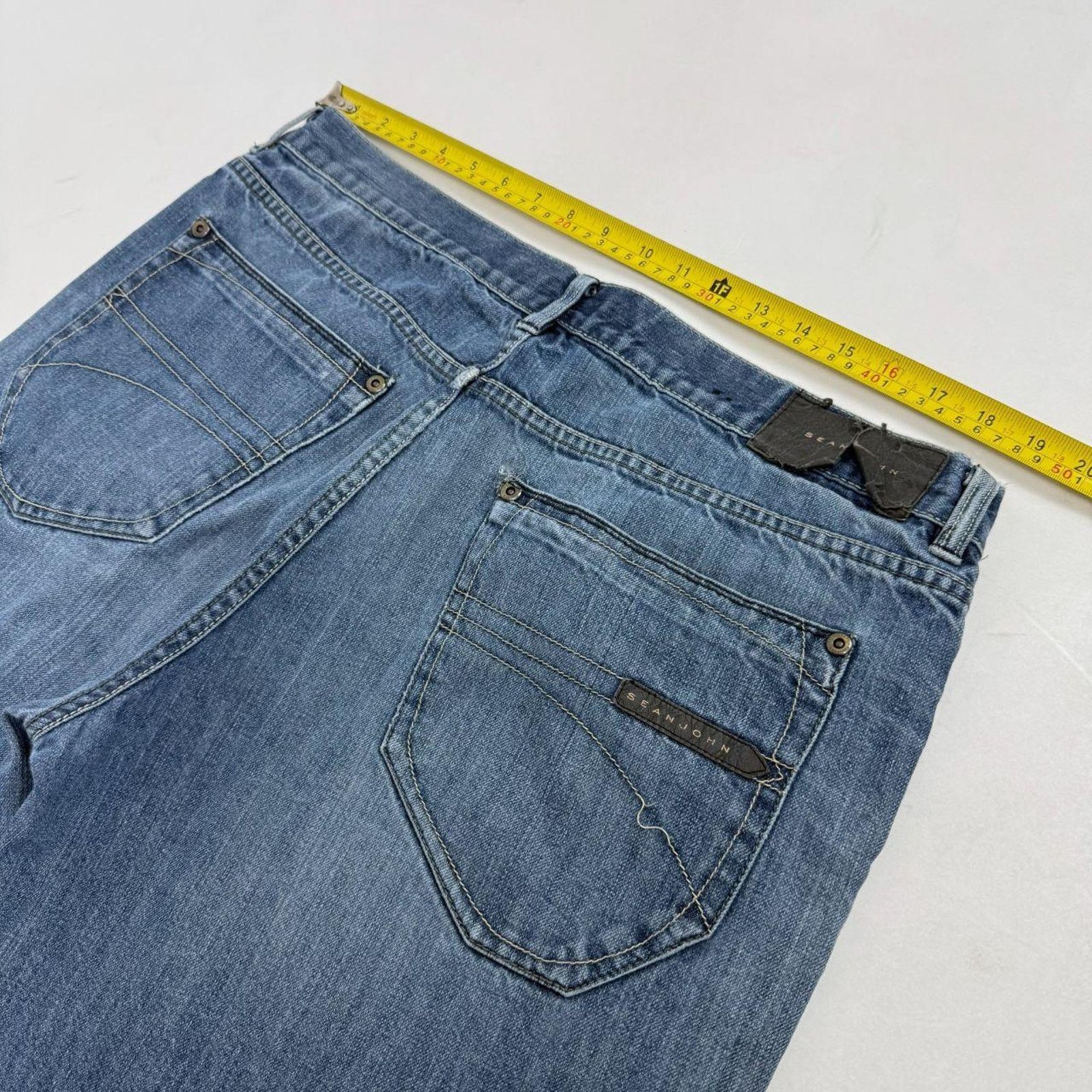 JNCO × Sean John × Vintage Vintage y2k sean john faded stonewash archive baggy jeans Size US 38 / EU 54 - 5 Thumbnail