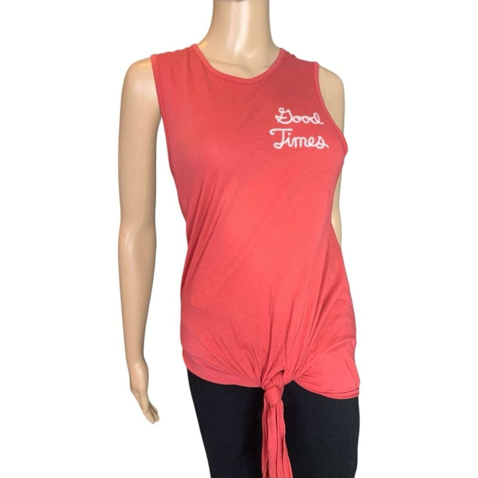 Junk Food JUNK FOOD DISNEY Women’s XS Good Times Red Tie Front T-Shirt Size XS / US 0-2 / IT 36-38 - 2 Thumbnail