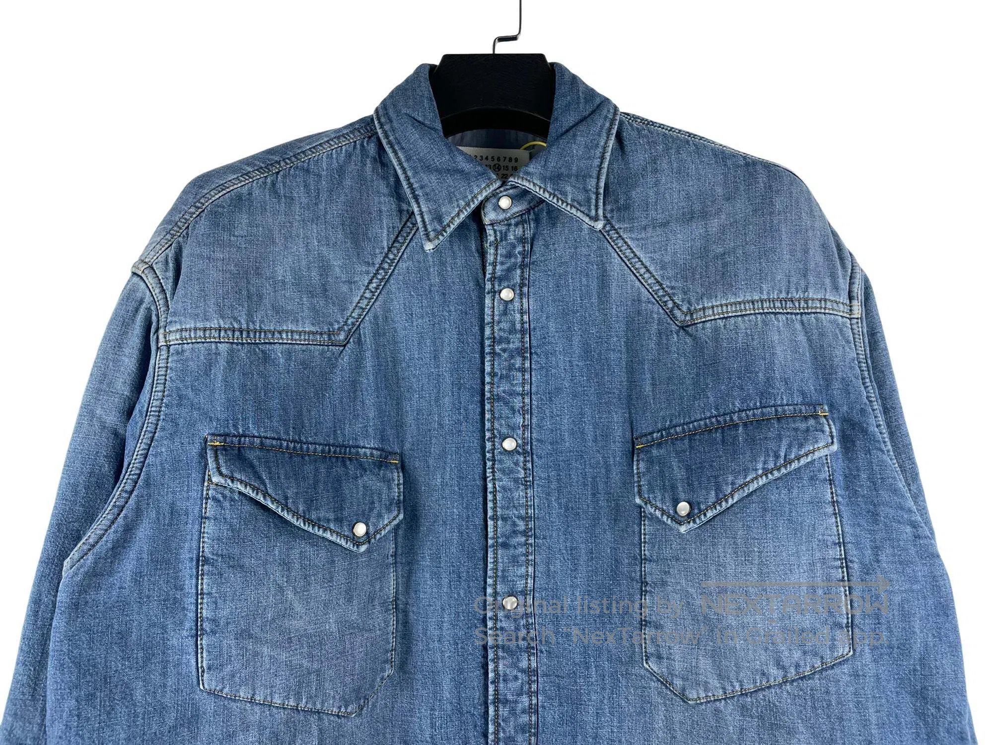 Maison Margiela Maison Margiela size 39 Quilted Aged Denim Jacket Size US M / EU 48-50 / 2 - 3 Thumbnail