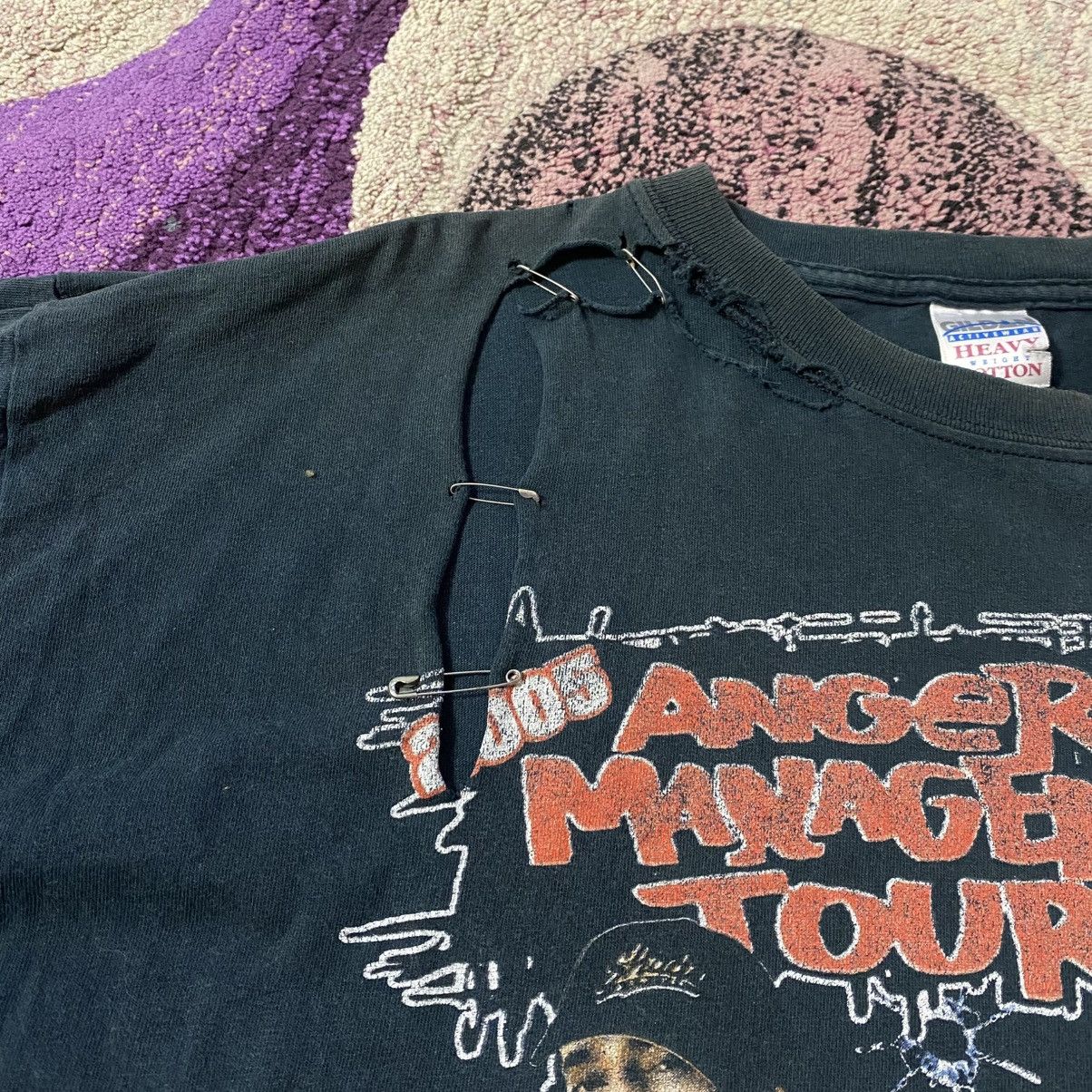 Eminem × Rap Tees × Vintage Rare ! Vintage Rap Tee Anger Management Eminem Tour 2005 Size US XL / EU 56 / 4 - 3 Thumbnail