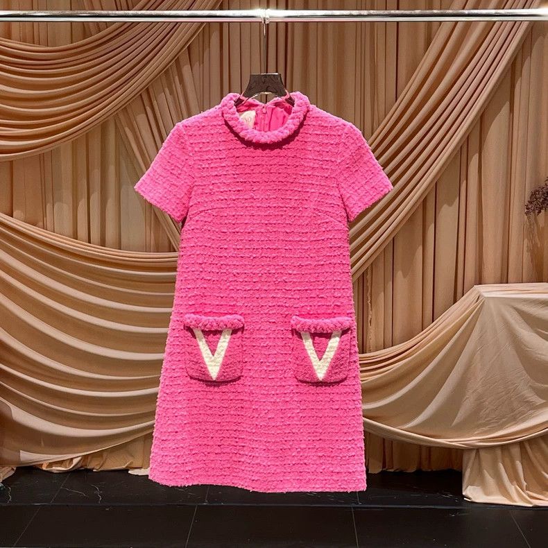 Valentino Valentino Rose red tweed dress Size XXS / US 00 / IT 34 - 1 Thumbnail
