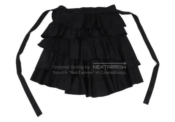 Comme des Garcons Comme des Garcons size L Black vintage wave lace wrap skirt Size 23" - 3 Thumbnail