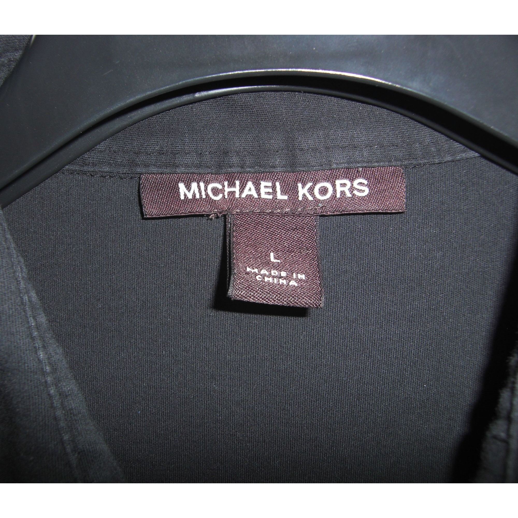 Michael Kors Michael Kors Polo Shirt Men's Large Black Solid Logo Short S Size US L / EU 52-54 / 3 - 4 Thumbnail