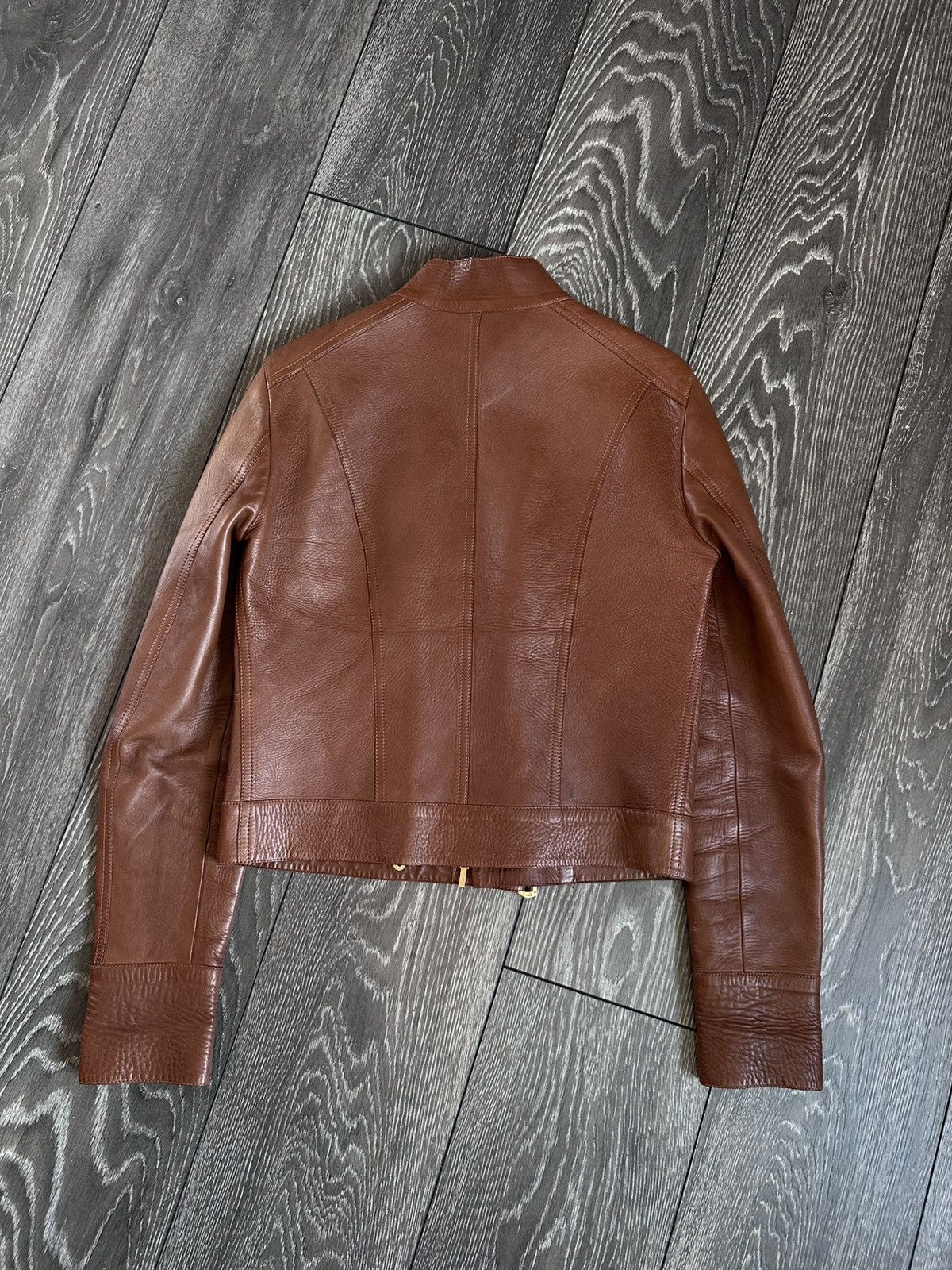 Gucci gucci ss99 by tom ford leather biker jacket Size S / US 4 / IT 40 - 2 Thumbnail