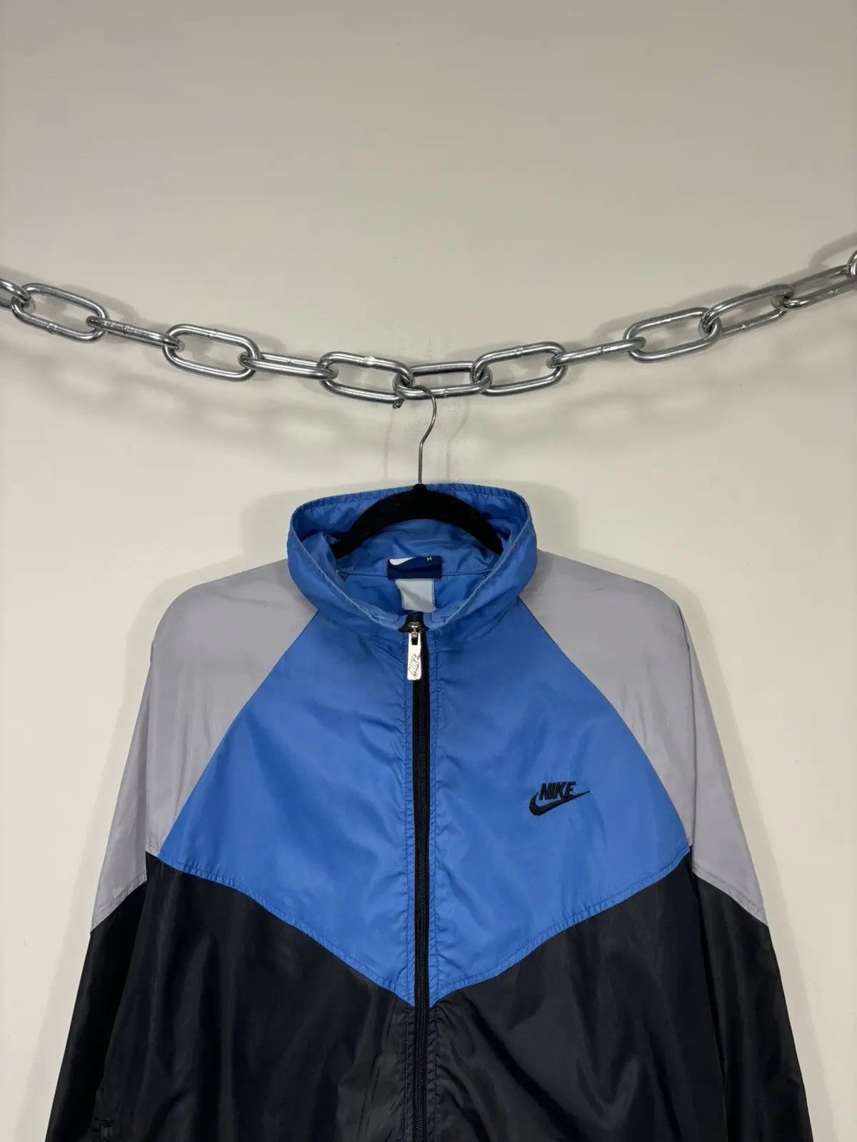 Nike × Vintage Vintage Nike 80s Retro Hype Full Zip Track Nylon Jacket Size US M / EU 48-50 / 2 - 4 Thumbnail