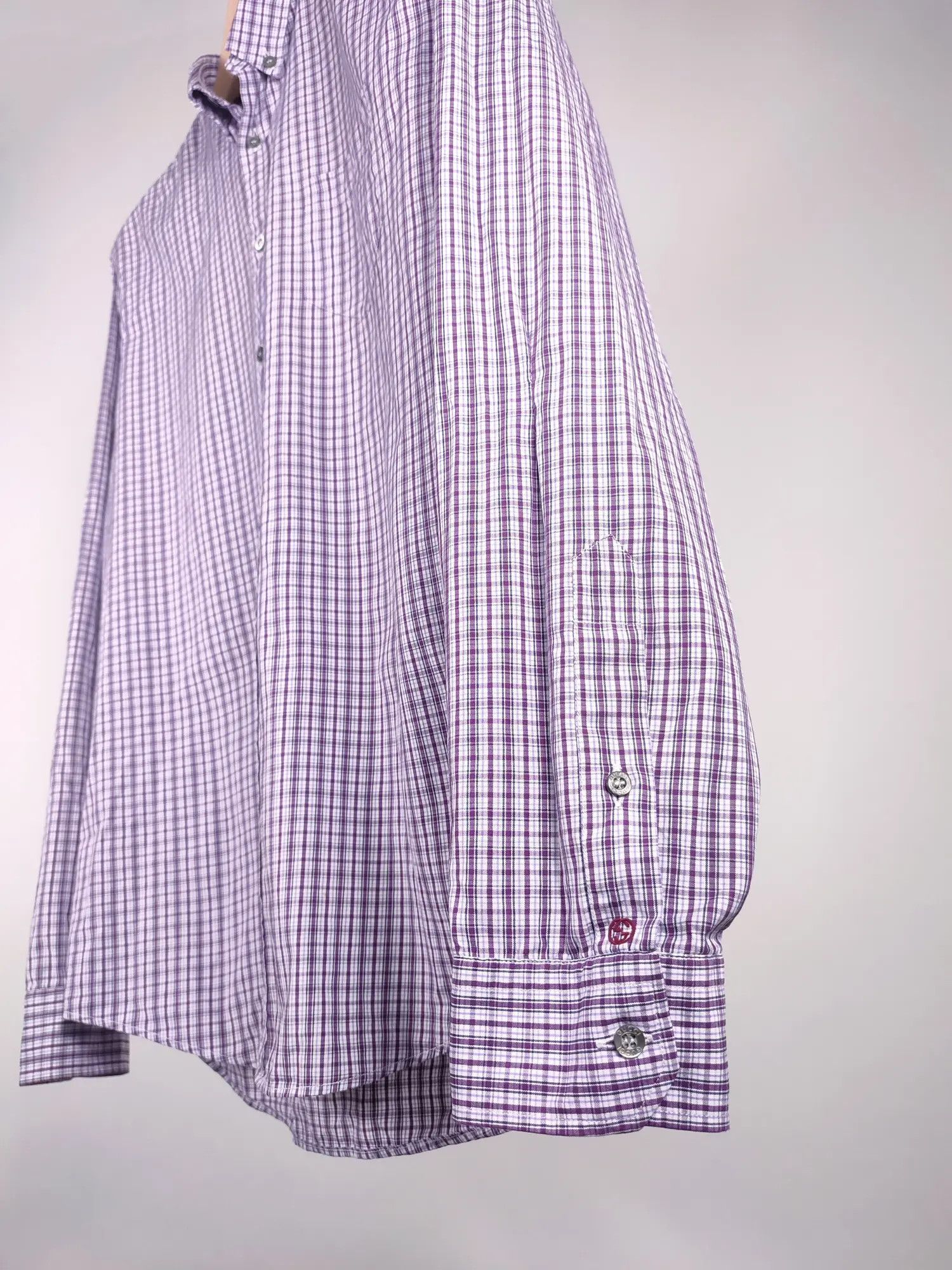 Gucci Gucci Tom Ford GG Logo Checkered Shirt Size US L / EU 52-54 / 3 - 4 Thumbnail