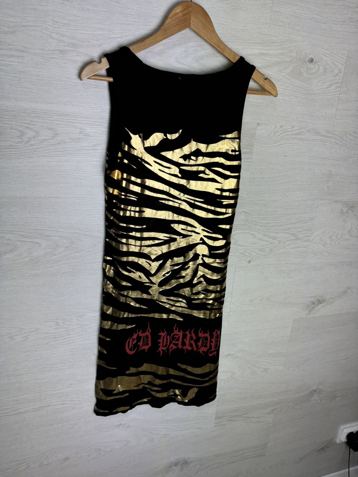 Ed Hardy Ed Hardy Dress Gold Zebra Skull Graphic Size M / US 6-8 / IT 42-44 - 7 Thumbnail