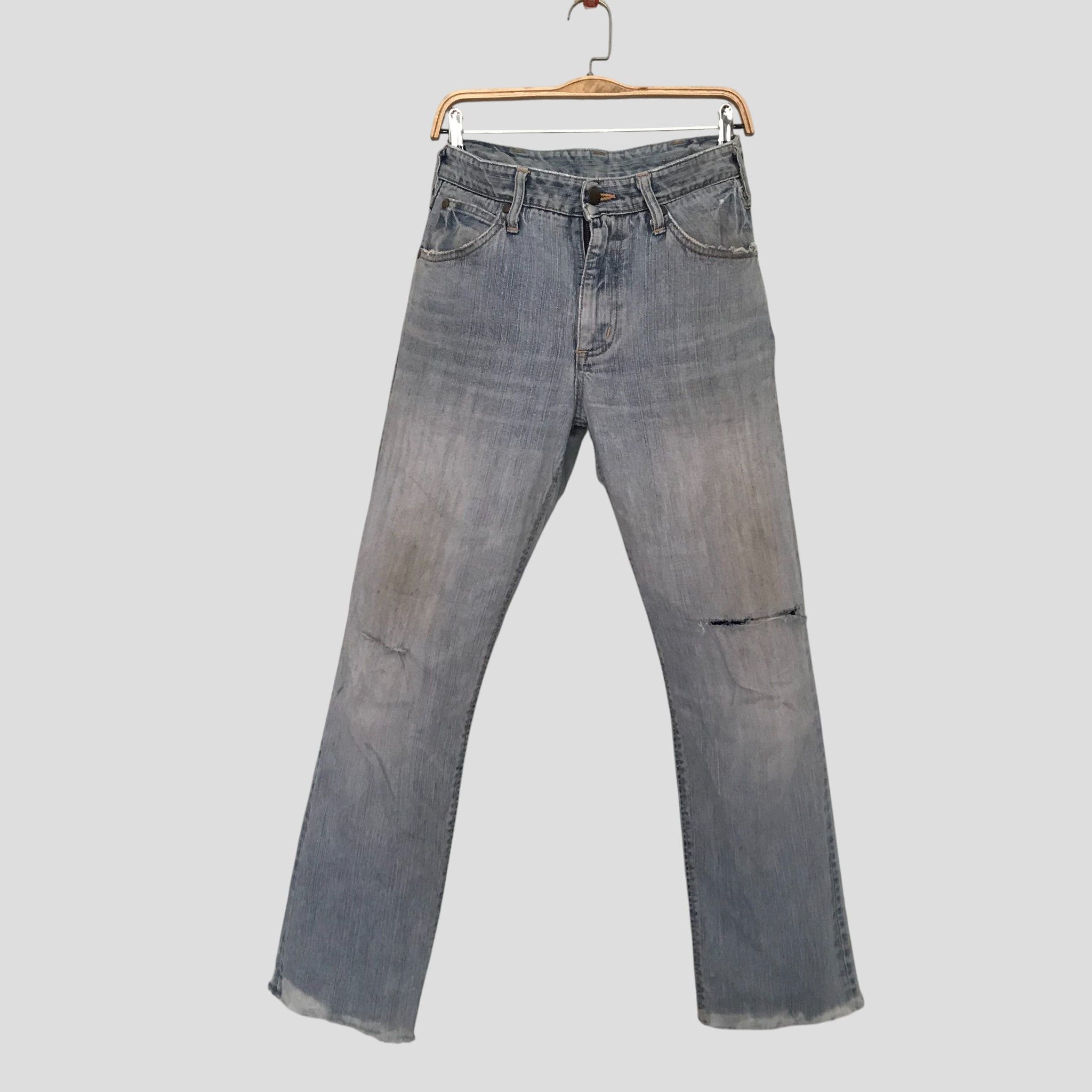 Wrangler Vintage 90s Wrangler Light Wash Faded Blue Stone Size US 30 / EU 46 - 1 Thumbnail
