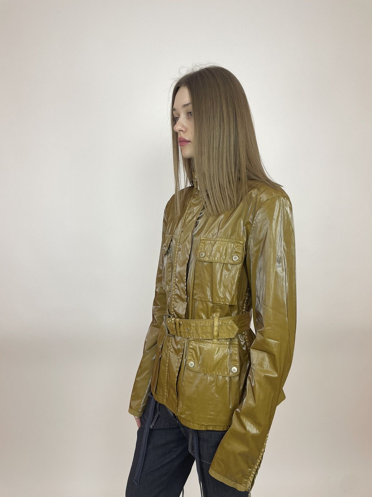 Belstaff Belstaff Gold Neon Cargo Belted jacket Womens size 46 Size L / US 10 / IT 46 - 4 Thumbnail