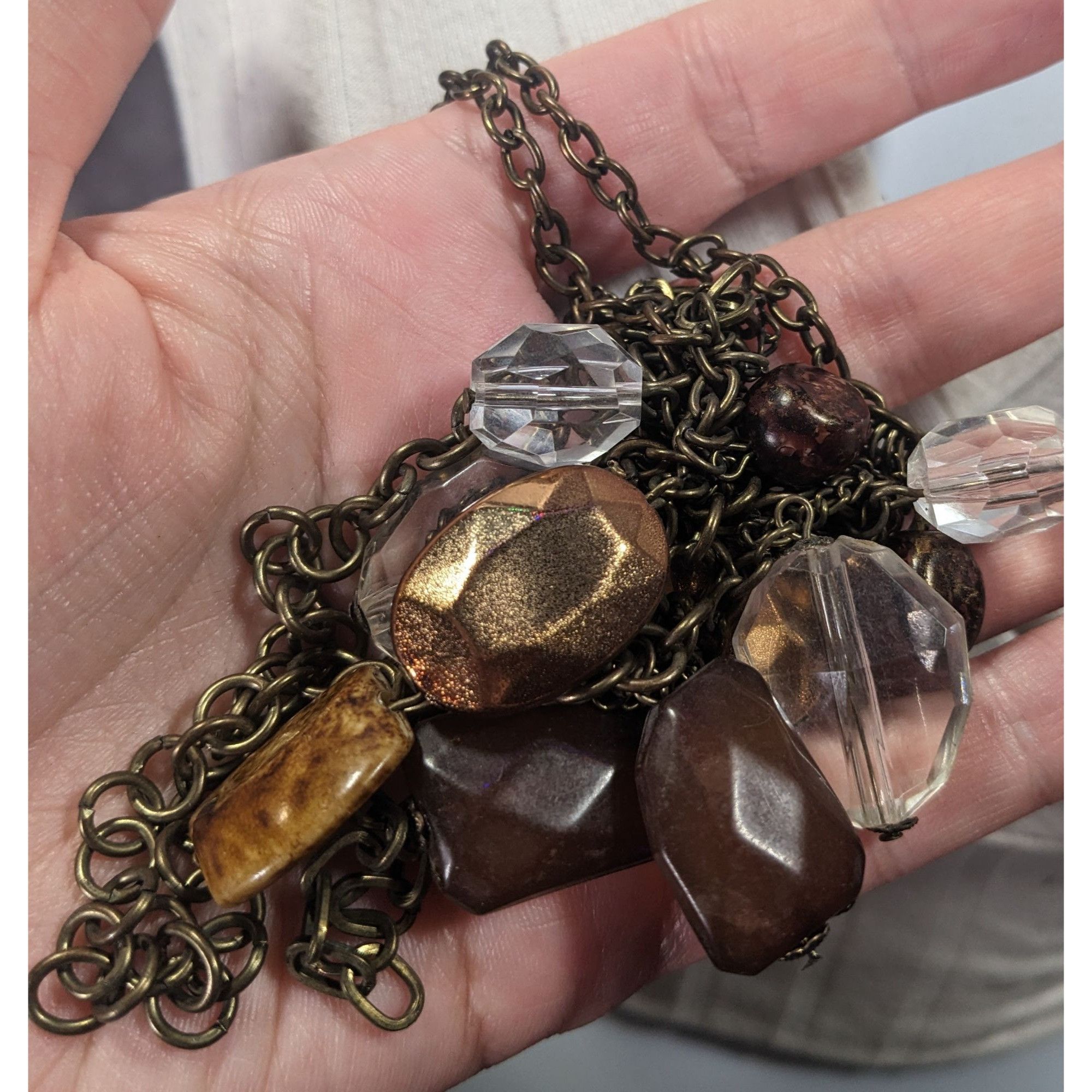 Other Rustic Glam Multilayer Chain Gemmed Necklace Size ONE SIZE - 5 Thumbnail
