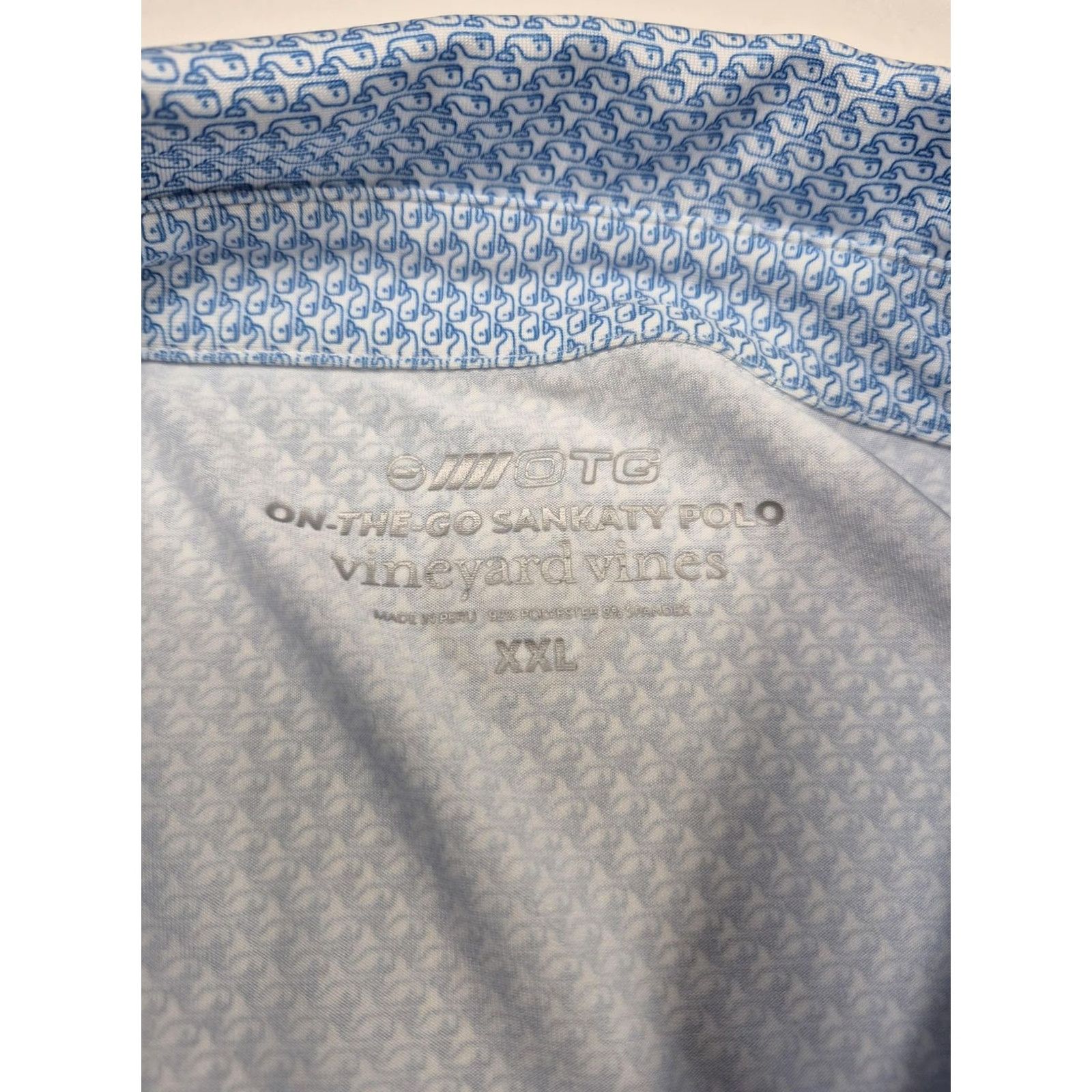 Vineyard Vines Vineyard Vines On-The-Go Sankaty Polo Shirt Mens 2XL Blue Whale AOP Golf Size US XXL / EU 58 / 5 - 7 Thumbnail