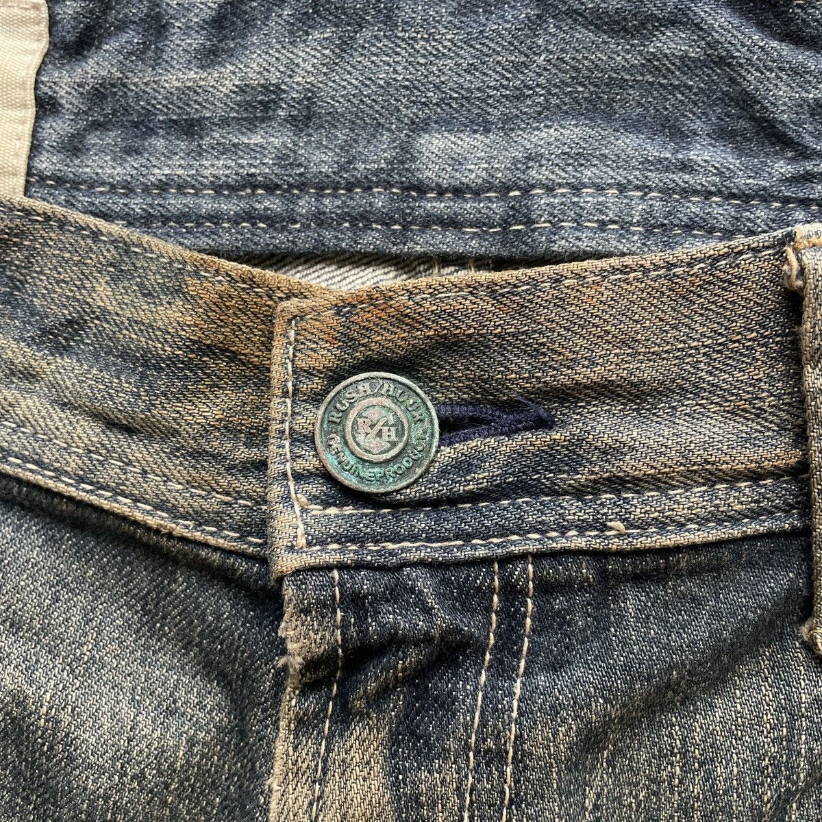 Japanese Brand Vintage Japan Rush Hour Rusty Wash Cropped Jeans Pants W34 Size US 34 / EU 50 - 6 Thumbnail