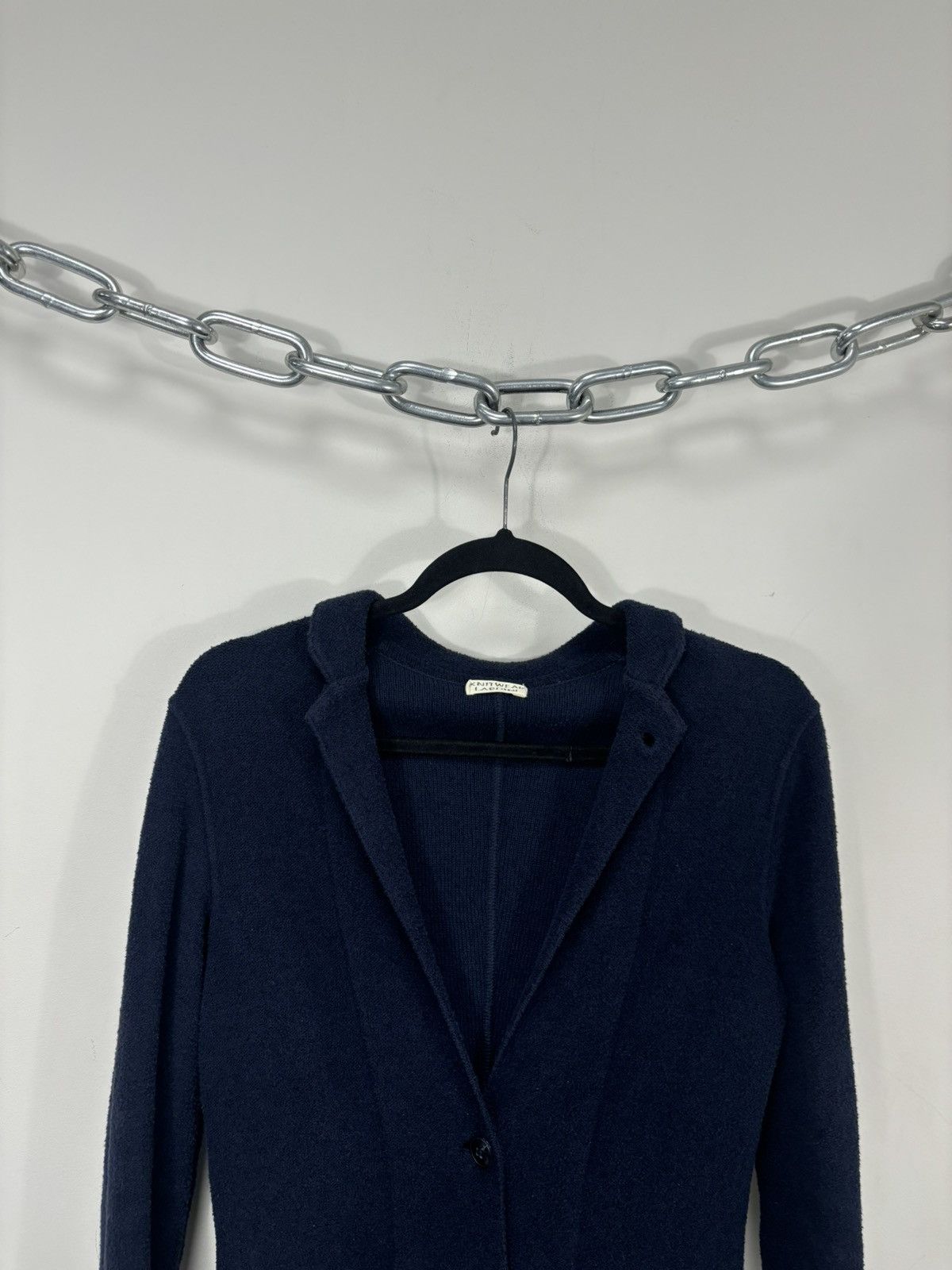Lardini Lardini Knitwear Women’s 2-Buttons Navy Blue Cardigan Blazer Size S / US 4 / IT 40 - 4 Thumbnail