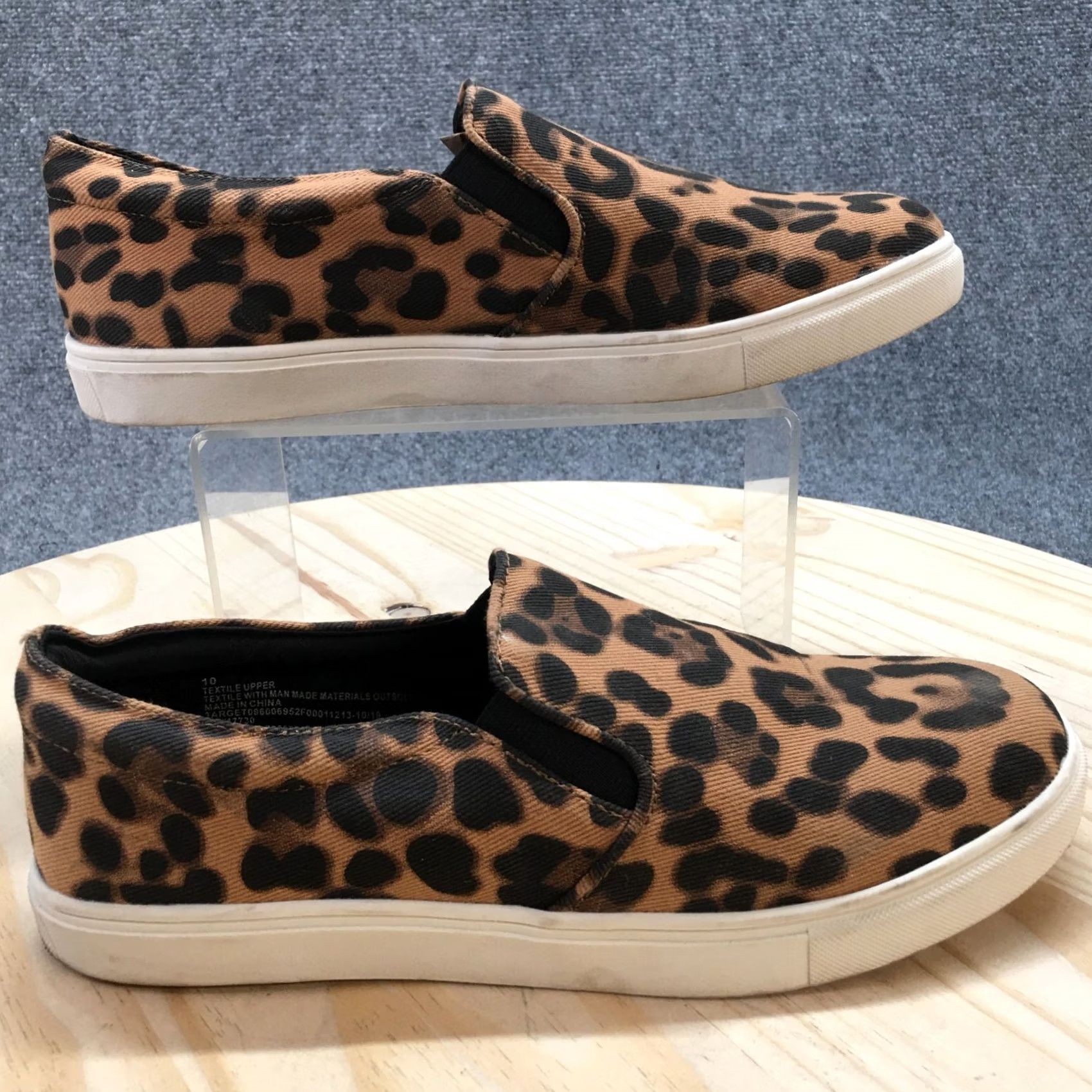 Vintage A New Day Shoes Womens Slip On Sneakers Brown Black Comfort Low Top Round Toe Shoes Sneakers - Size 10, Casual, Walking Size L / US 10 / IT 46 - 2 Thumbnail