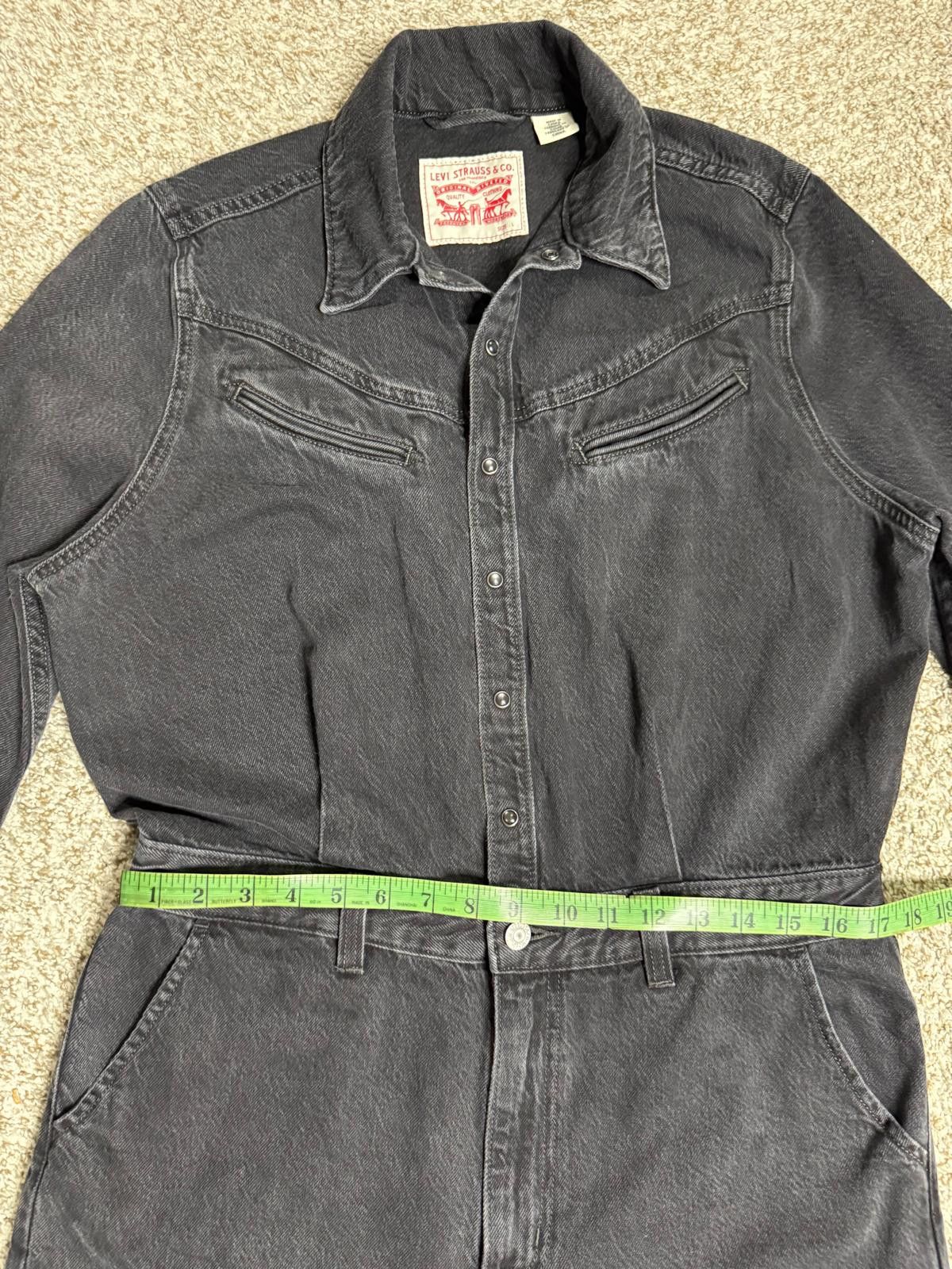 Levi's Levi's Rinoa Wide-Leg Jumpsuit - Black Denim - Size Large Size 34" / US 12 / IT 48 - 5 Thumbnail