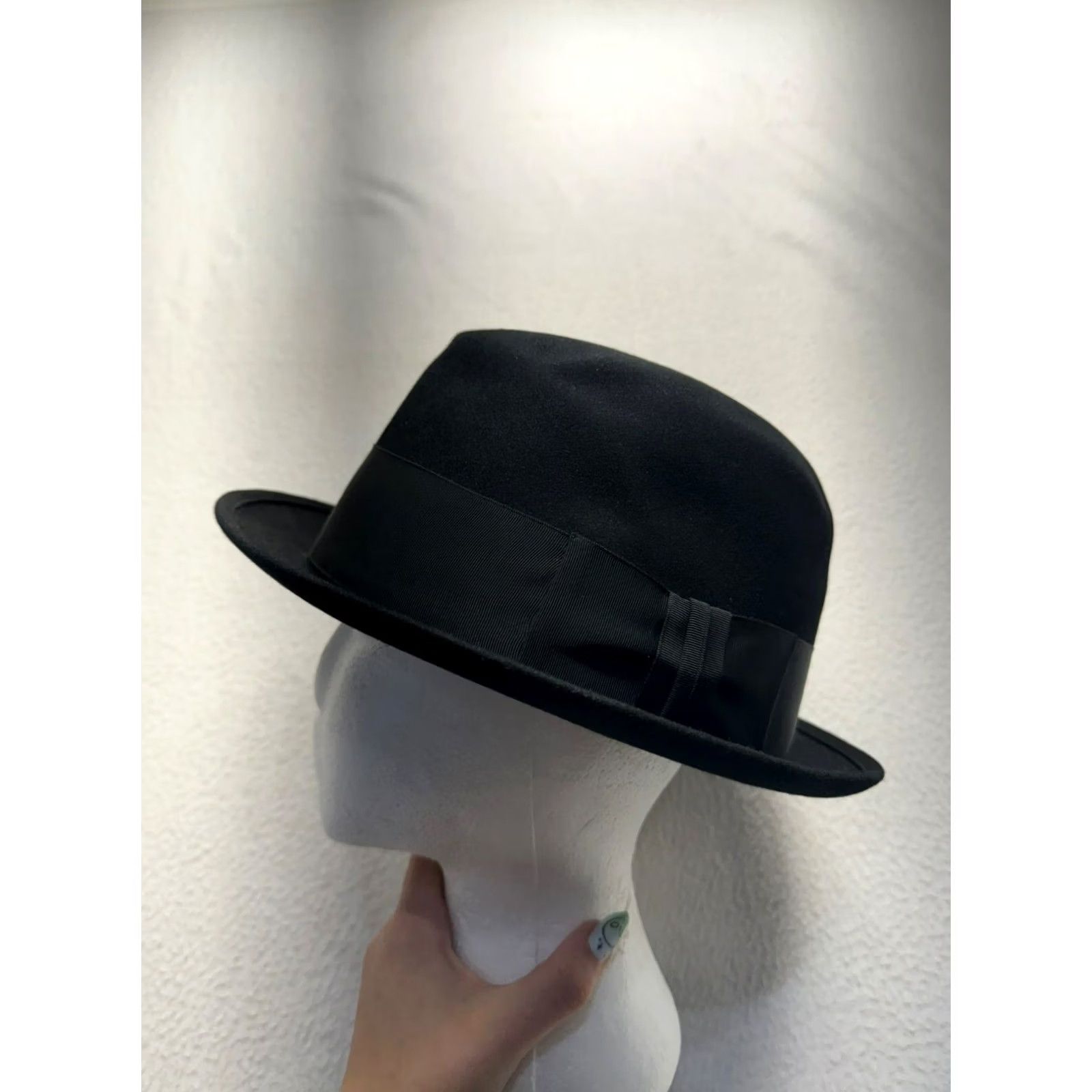 Vintage VINTAGE Nob Hill Hat Fedora Mens 3/8 Black) Size ONE SIZE - 3 Thumbnail