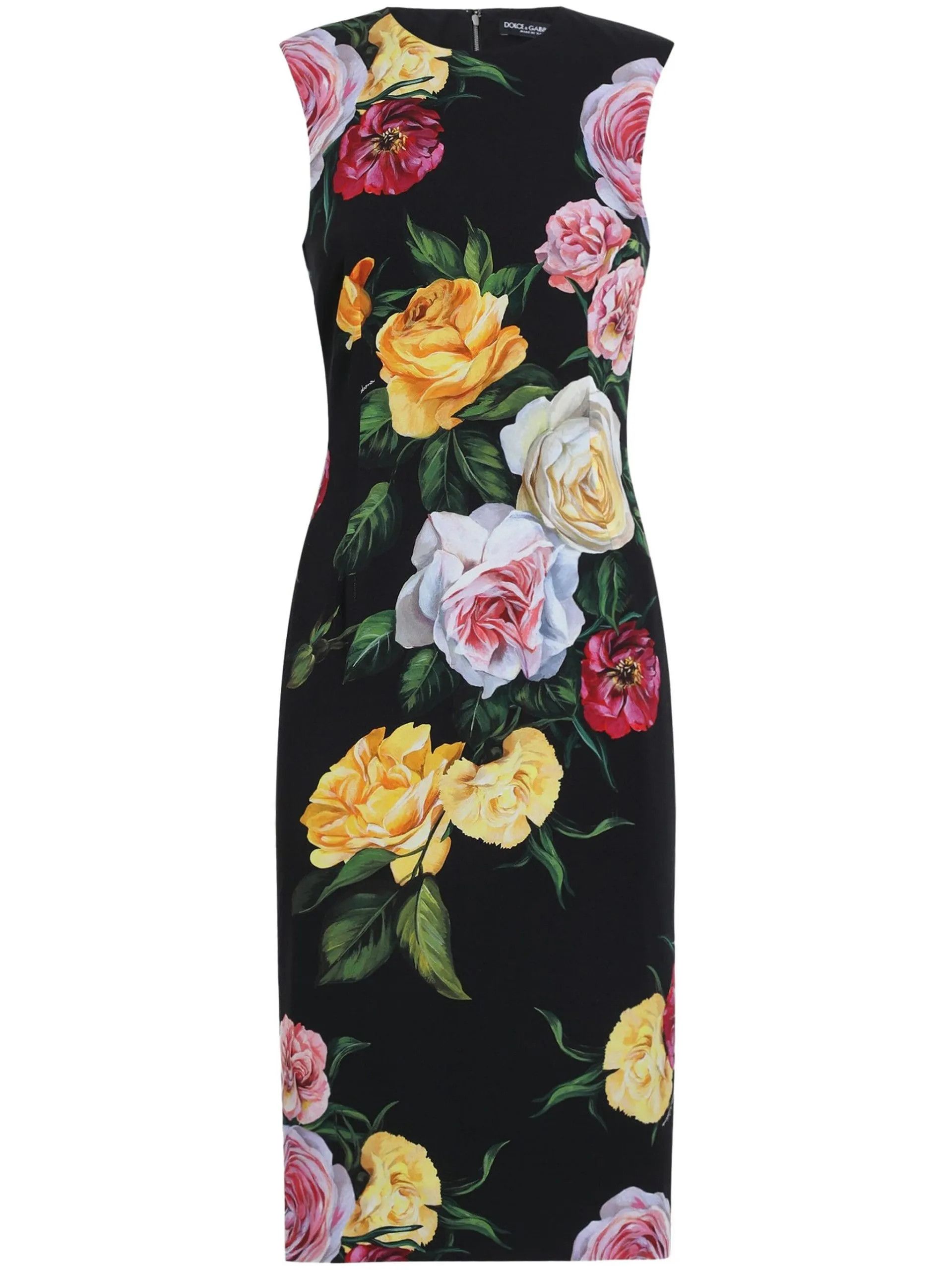 Dolce & Gabbana o1s22i1n0225 Floral Silk Dress in Multicolor Size M / US 6-8 / IT 42-44 - 1 Thumbnail