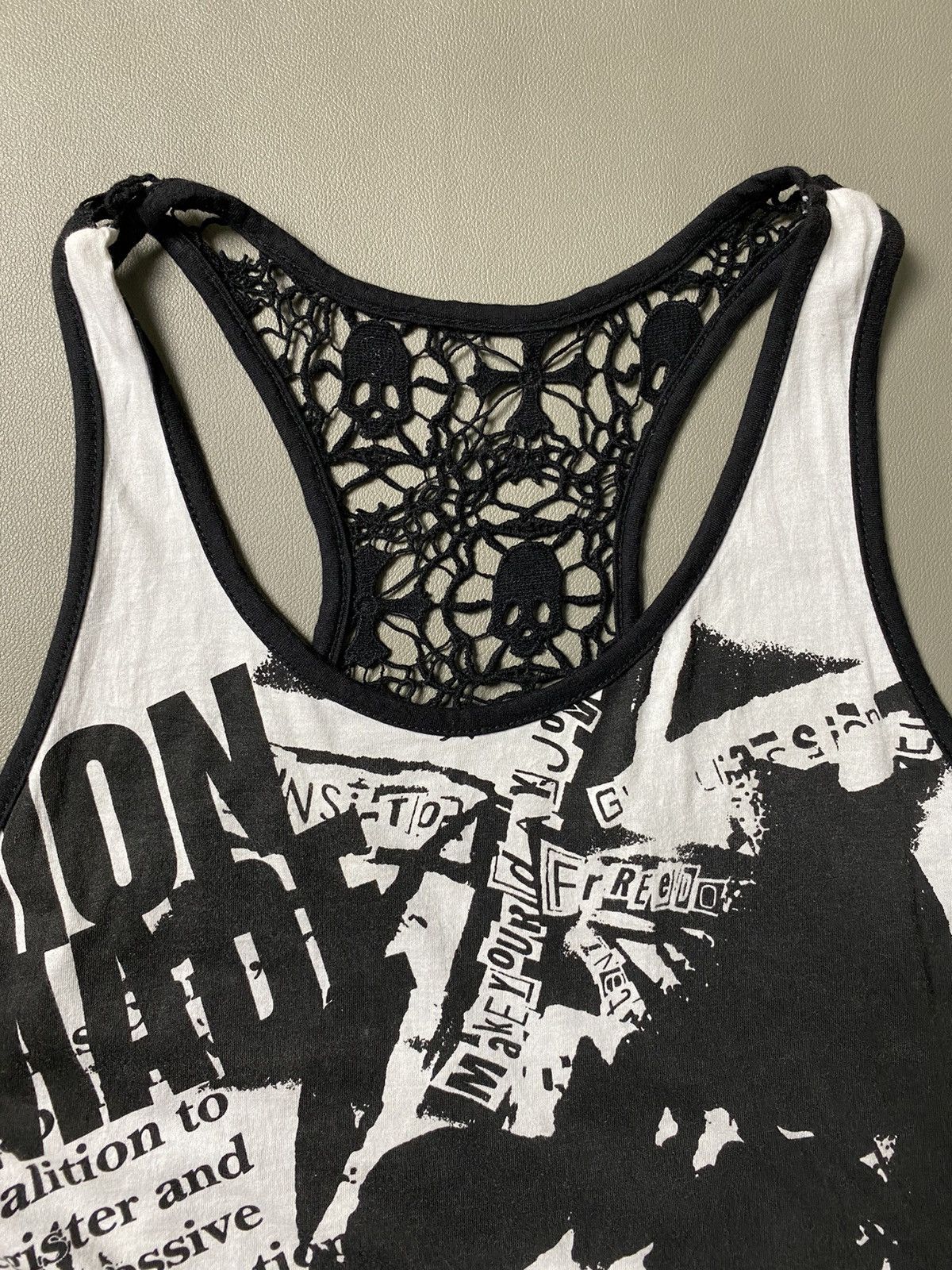 14th Addiction × If Six Was Nine × KMRii Sky Bomber Poem Skull Punk Hybrid Sleeveless Size US M / EU 48-50 / 2 - 6 Thumbnail
